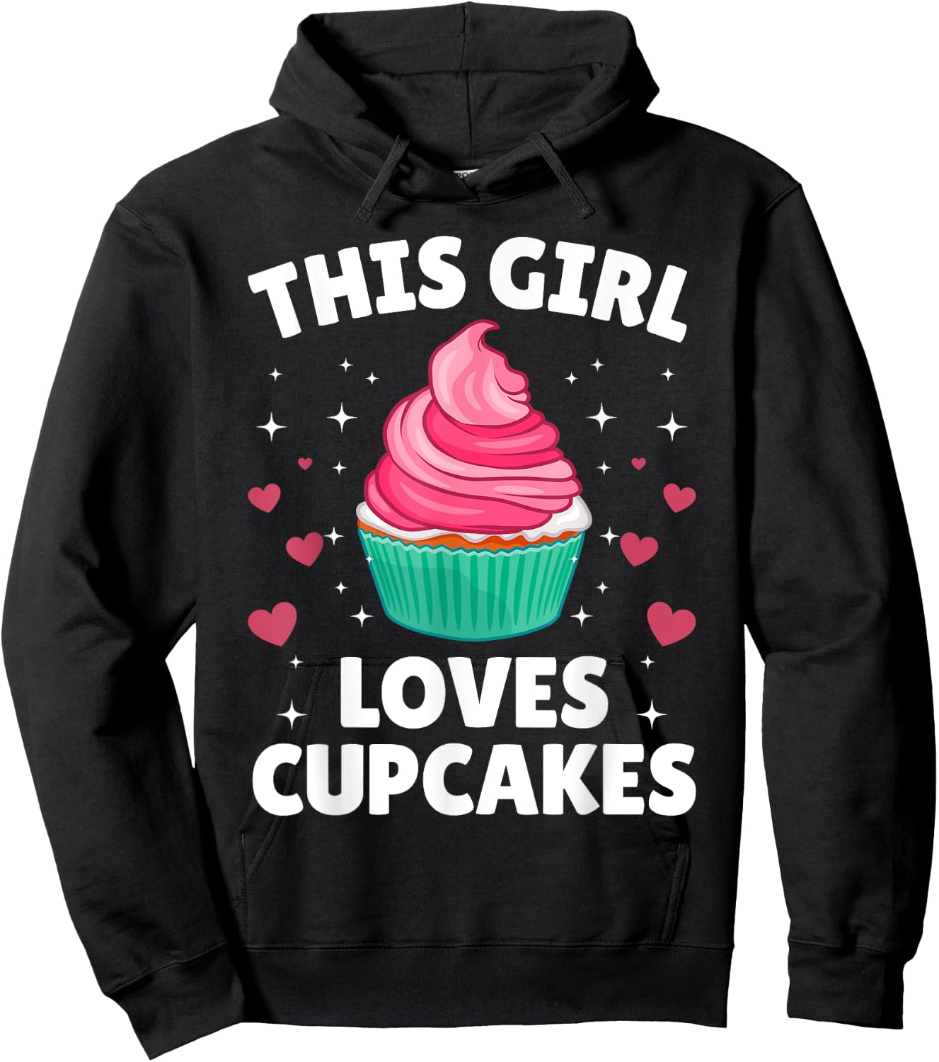 Cool Cupcake Art Teen Girls Baking Dessert Cupcake Hoodie - Hoodie | Black