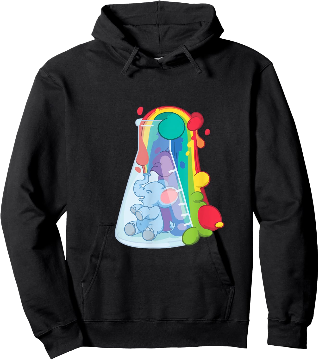 Elephant Toothpaste in a Chemistry Beaker Hoodie - Hoodie | Black