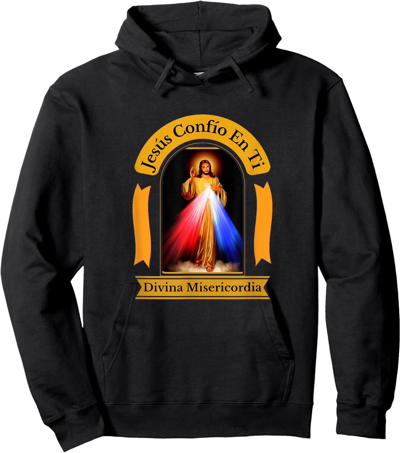 Jesús Confío En Ti Divine Mercy Spanish Catholic Hoodie - Hoodie | Black
