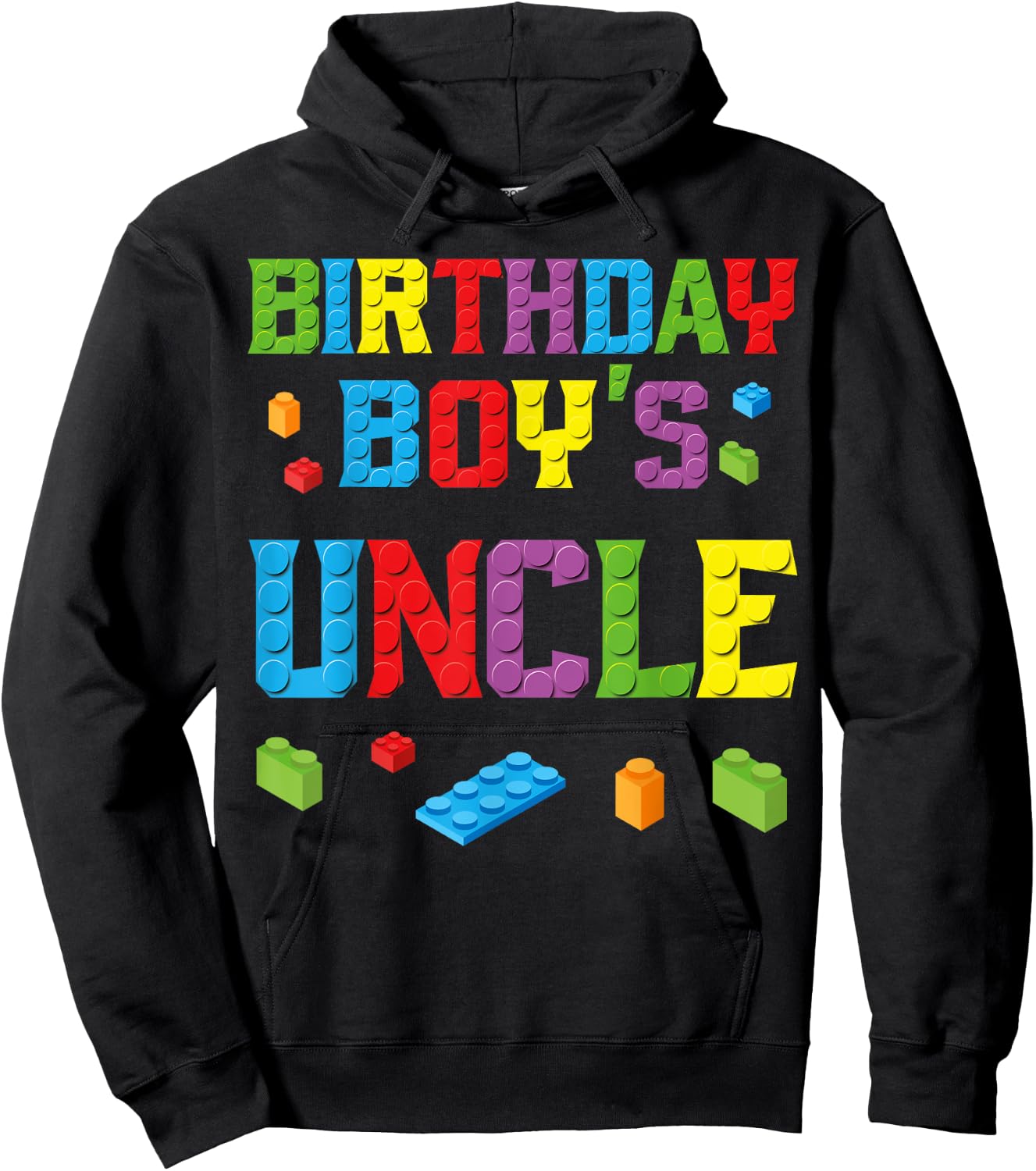 Master Builder Birthday Boy's Uncle Building Bricks Blocks Hoodie - Hoodie | Black