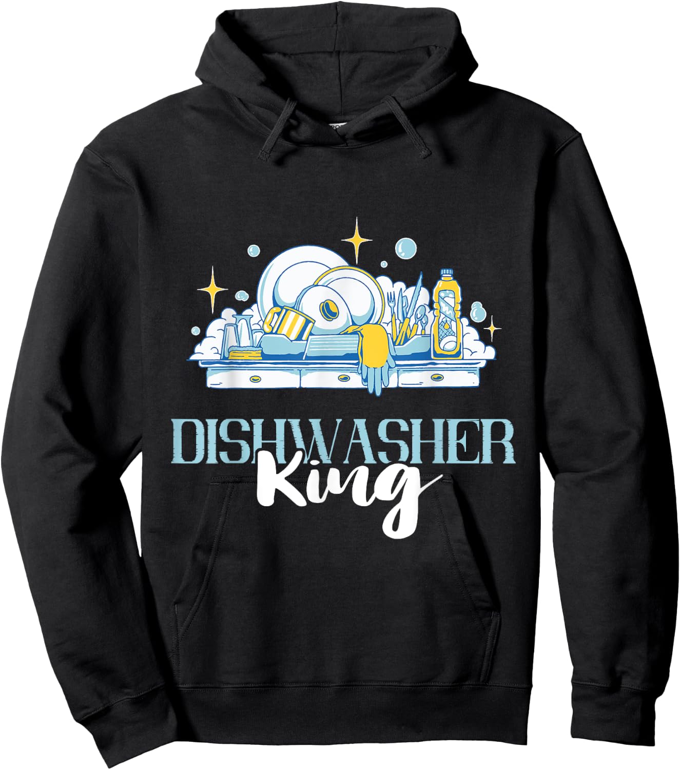 Dishwasher King Dishwashing Dish Washing Dishes Hoodie - Hoodie | Black