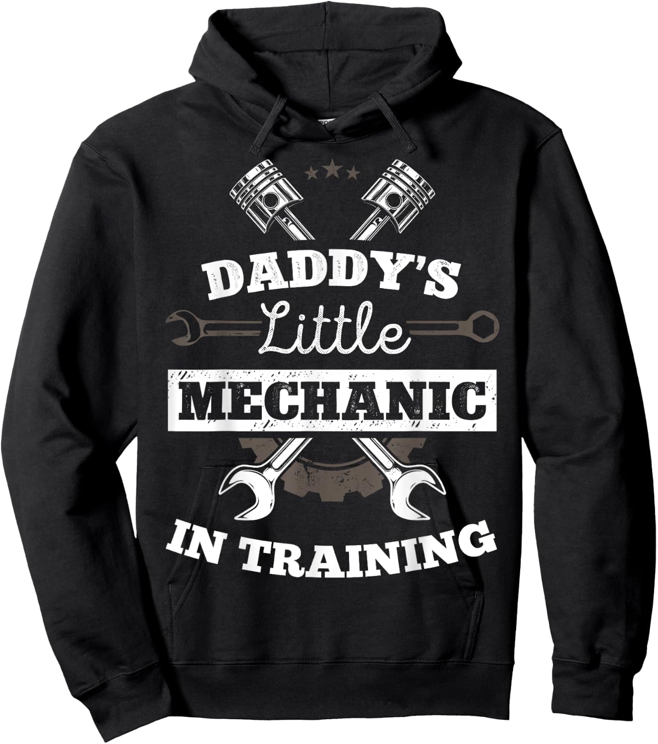 Daddy's Little Mechanic In Training Auto Repairman Dad Hoodie - Hoodie | Black