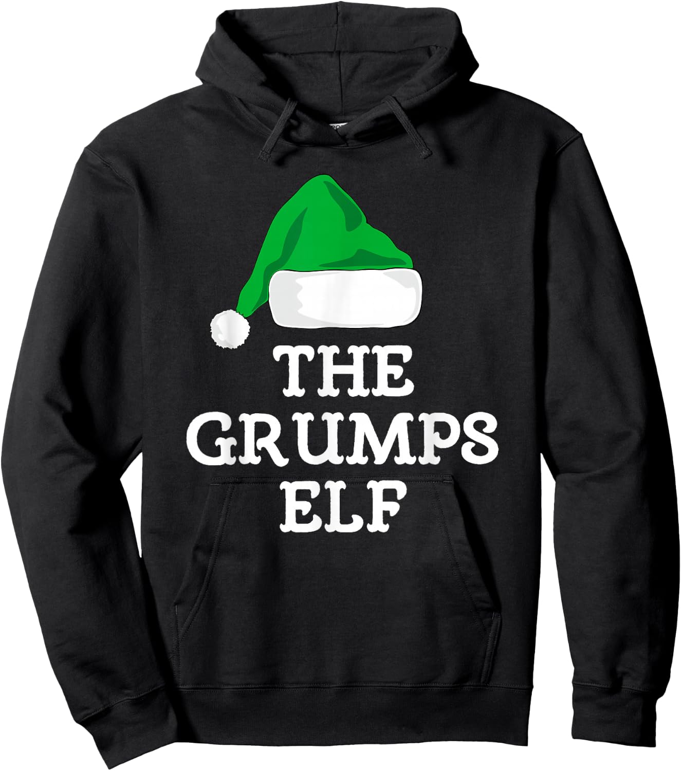 Family The Grumps Elf Christmas Matching Pajama Funny Xmas Hoodie - Hoodie | Black