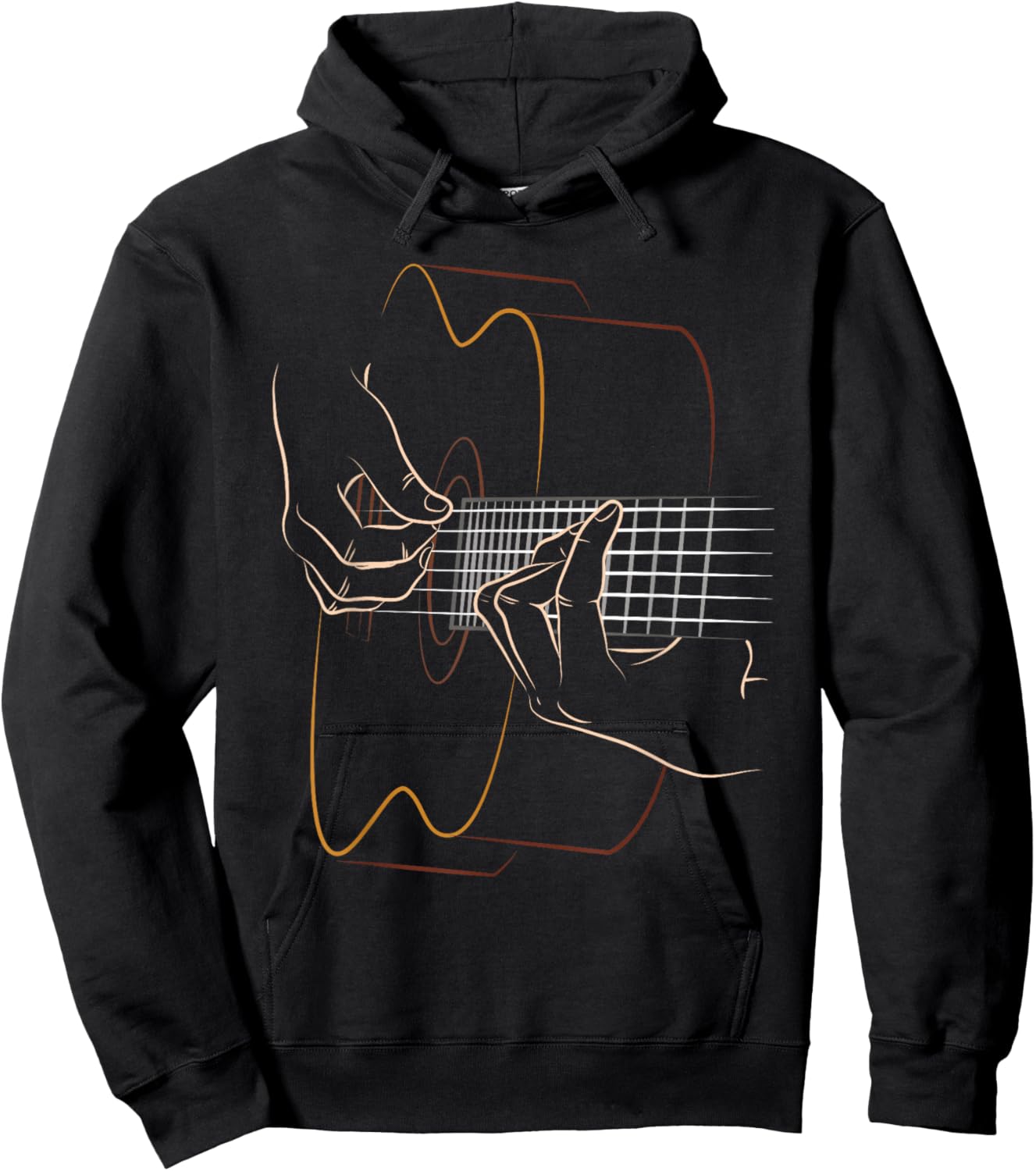 Cool Acoustic Guitar Women Acoustic Guitar Player Hoodie - Hoodie | Black