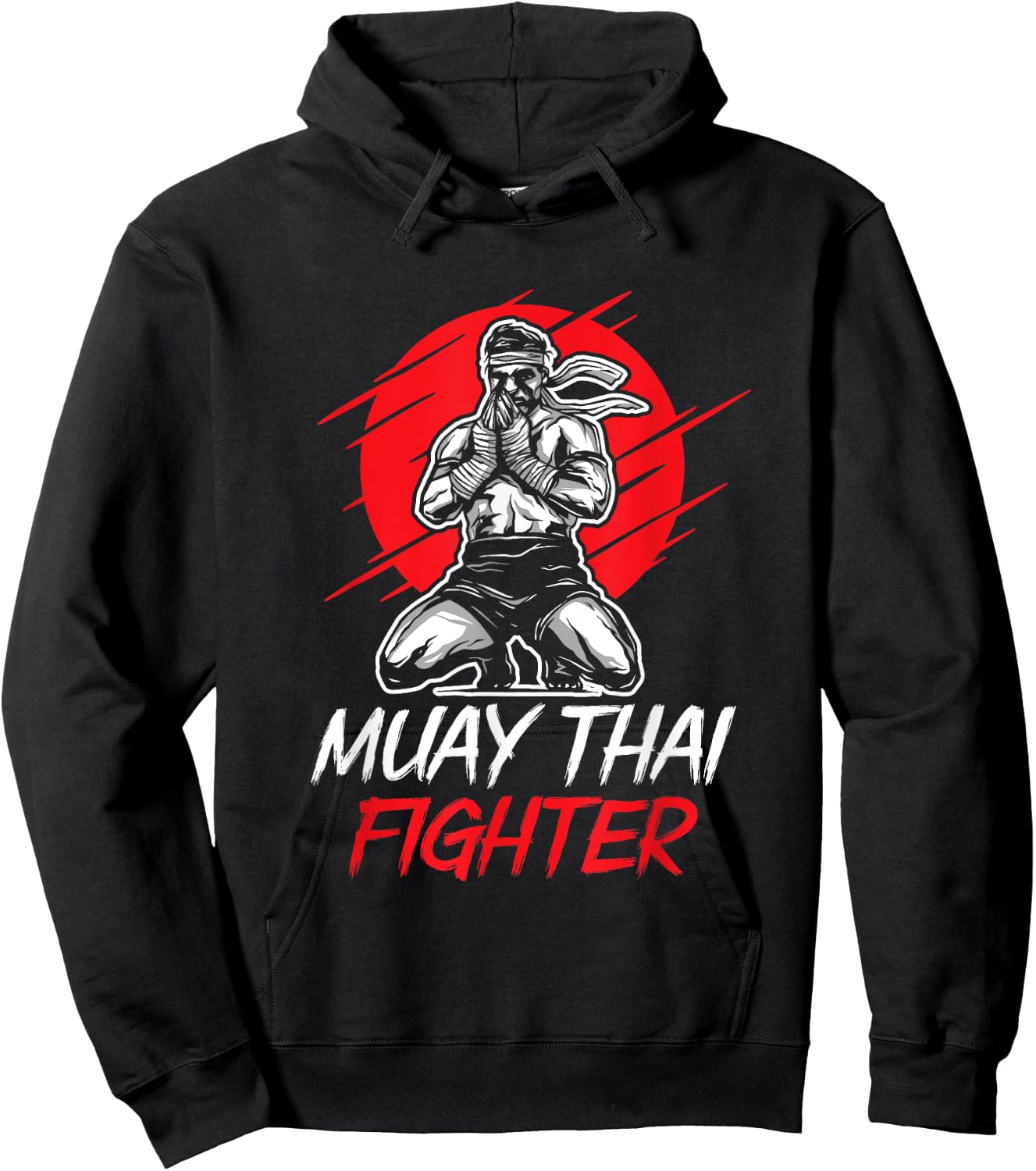 Muay Thai Fighter Martial Arts Boxing Hobby Hoodie - Hoodie | Black