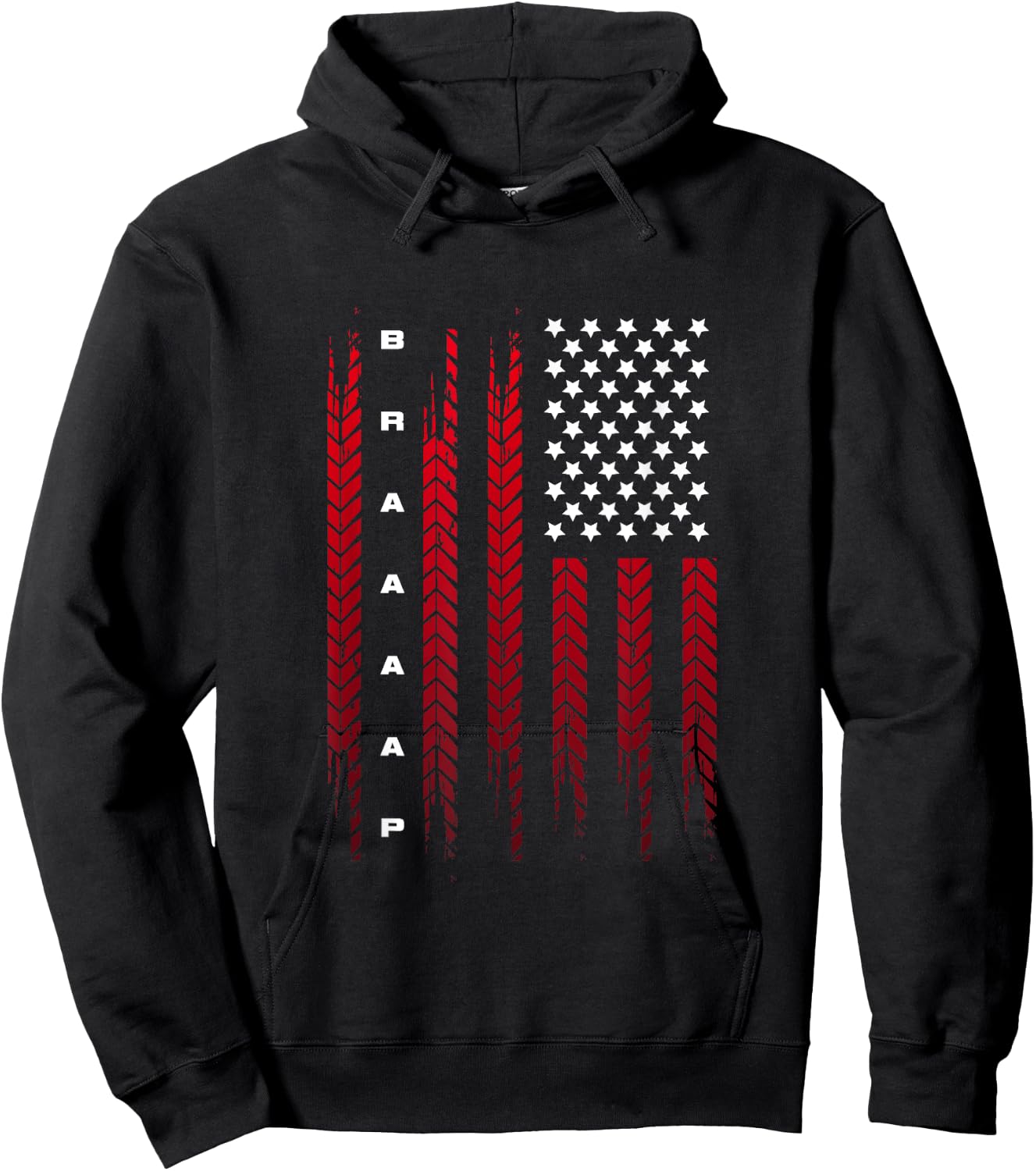 American Flag Motocross Apparel - Motocross Dirt Bike Women Kids Men Hoodie - Hoodie | Black