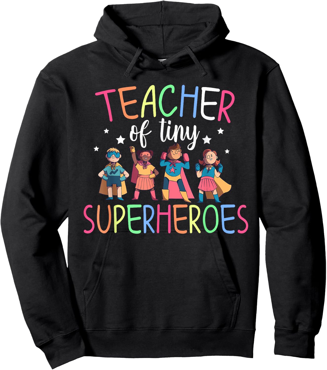 Teacher Novelty Apparel -Adults Teacher Black Small Classic Fit Short Sleeve Hoodie - Hoodie | Black