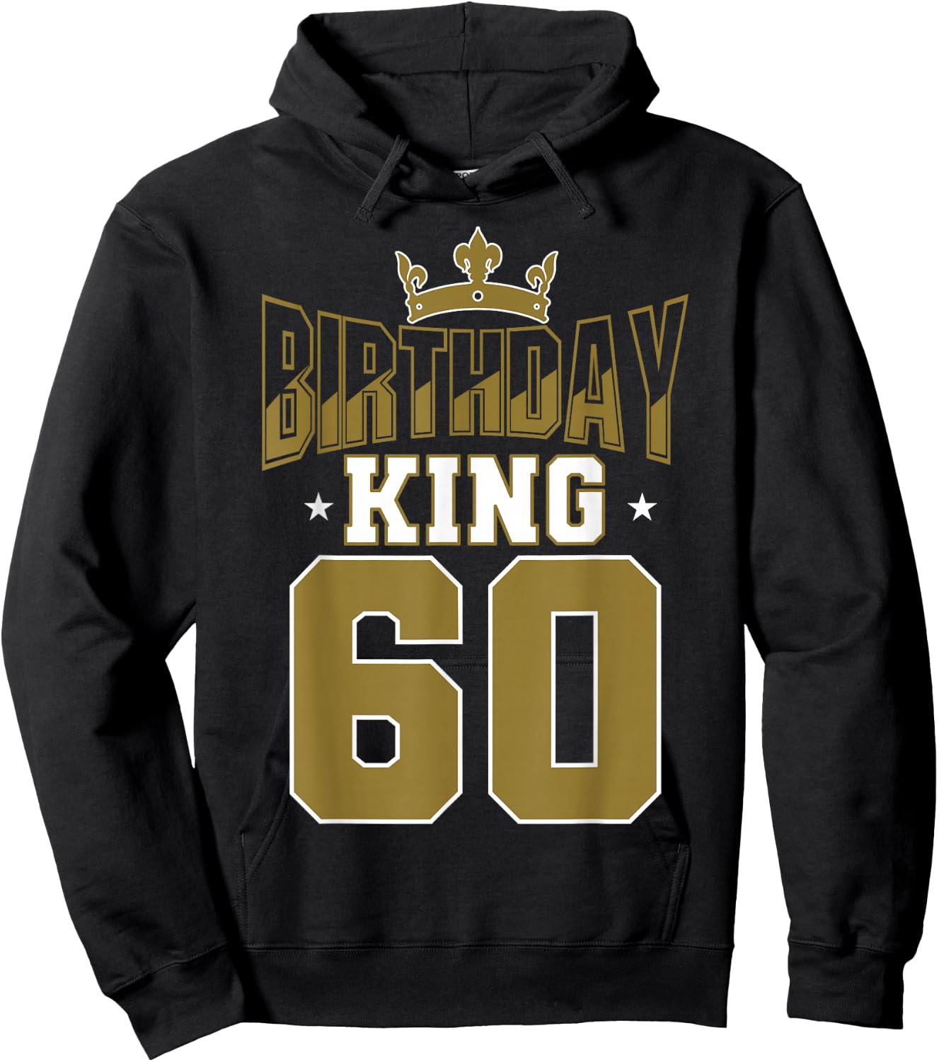 Birthday King 60 Bday Party Celebration 60th Royal Theme Hoodie - Hoodie | Black