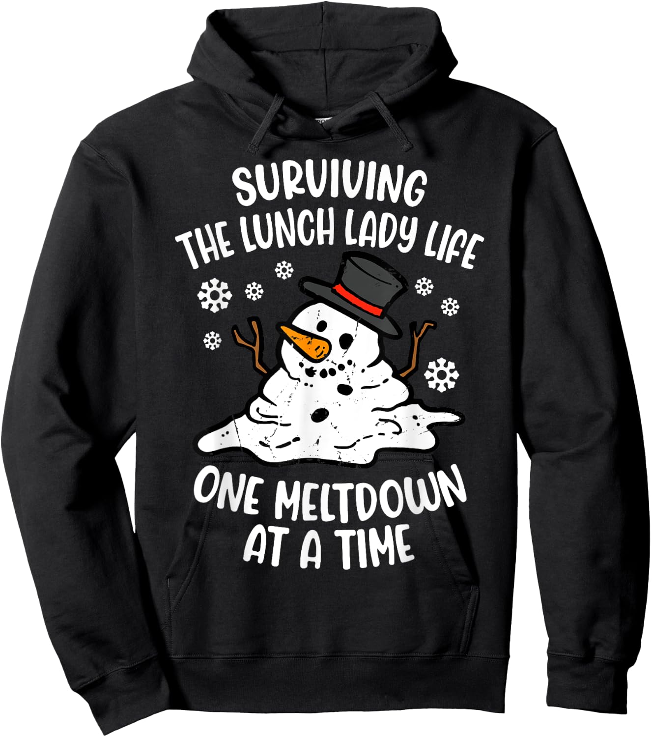 Surviving Lunch Lady Life One Meltdown At A Time Hoodie - Hoodie | Black