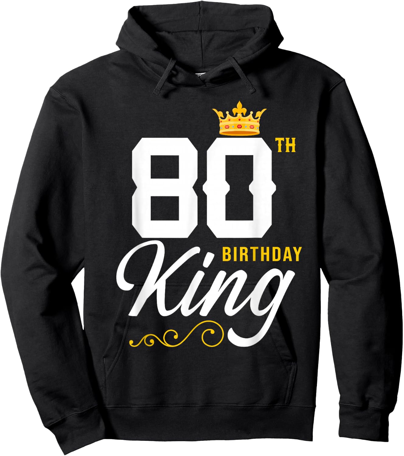 80 Year Old Birthday Husband 80th Birthday King Classic Hoodie - Hoodie | Black