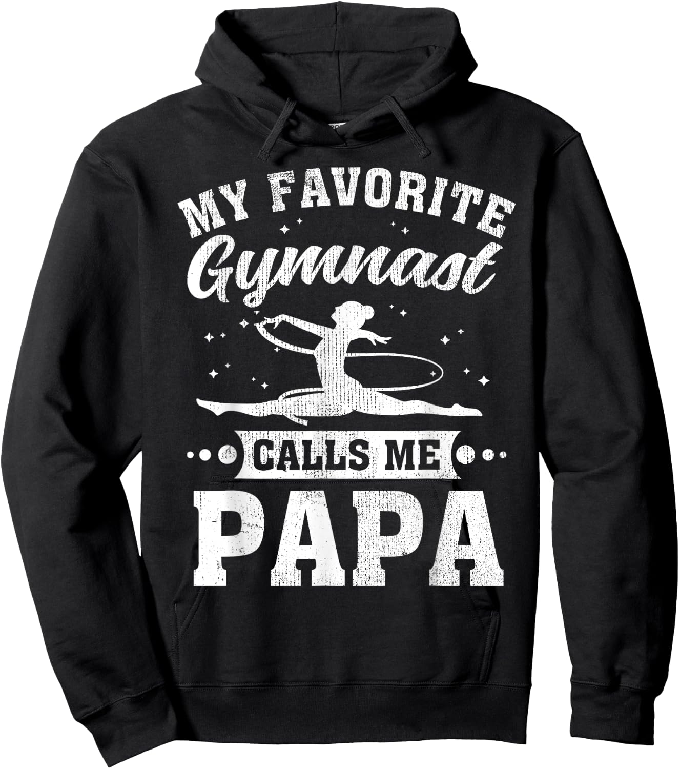 My Favorite Gymnast Calls Me Papa Father's Day Hoodie - Hoodie | Black