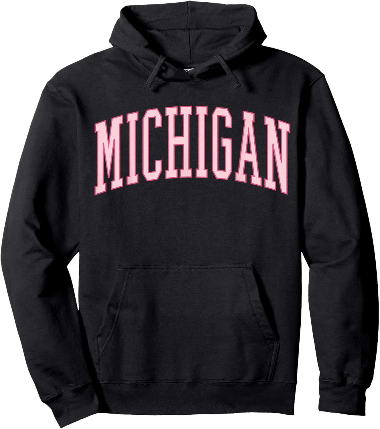 Michigan Cute Trendy Preppy Pink Hoodie - Hoodie | Black