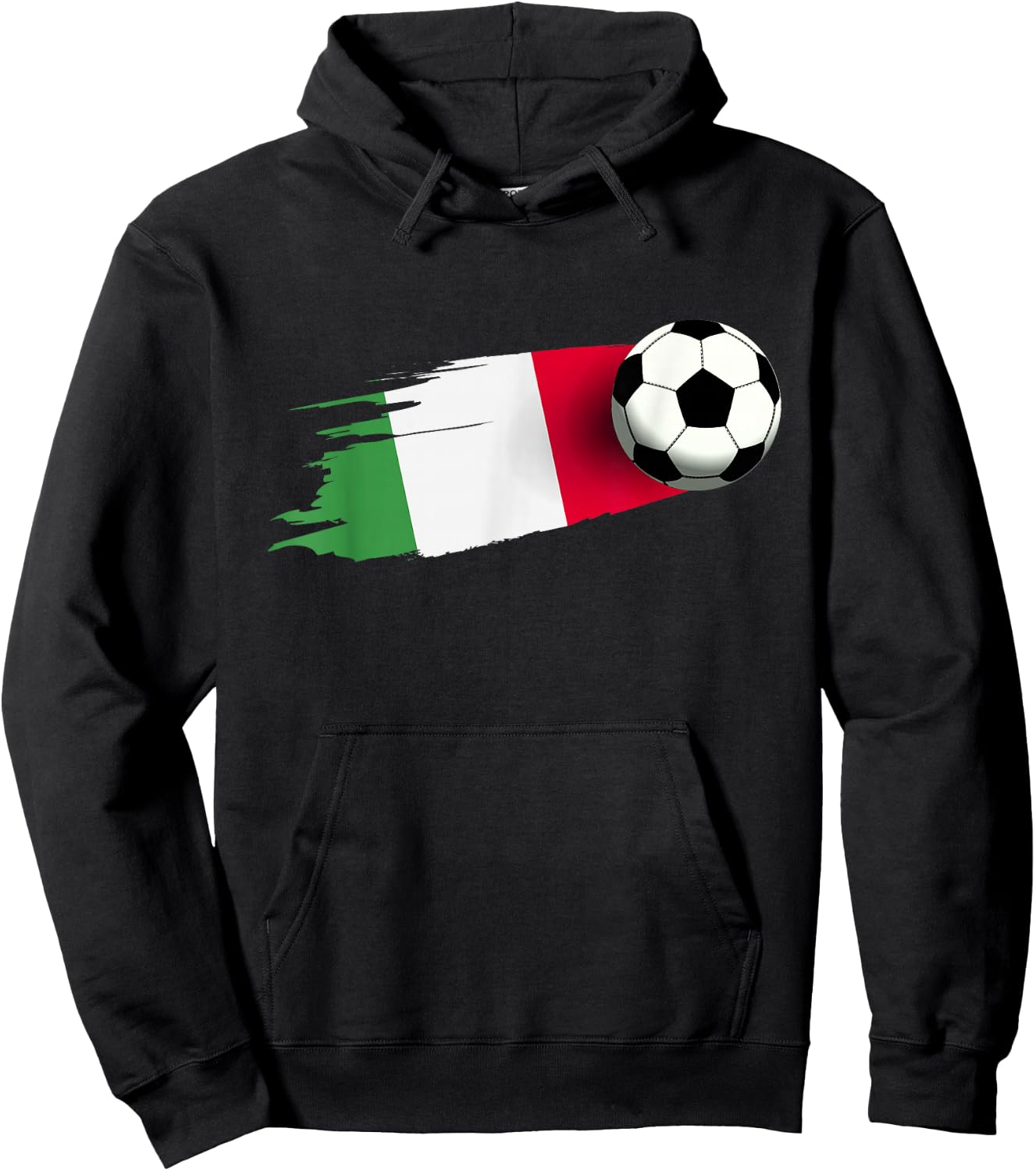 Italy Flag Jersey Italian Soccer Team Italian Hoodie - Hoodie | Black