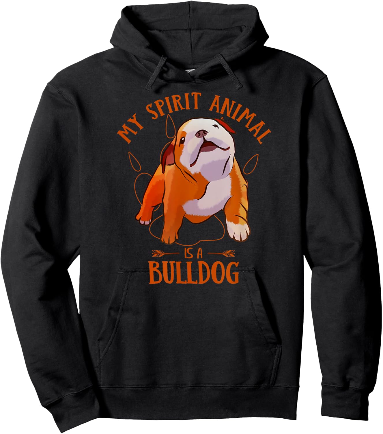 My Spirit Animal Is An English Bulldog Funny Puppy Lover Hoodie - Hoodie | Black