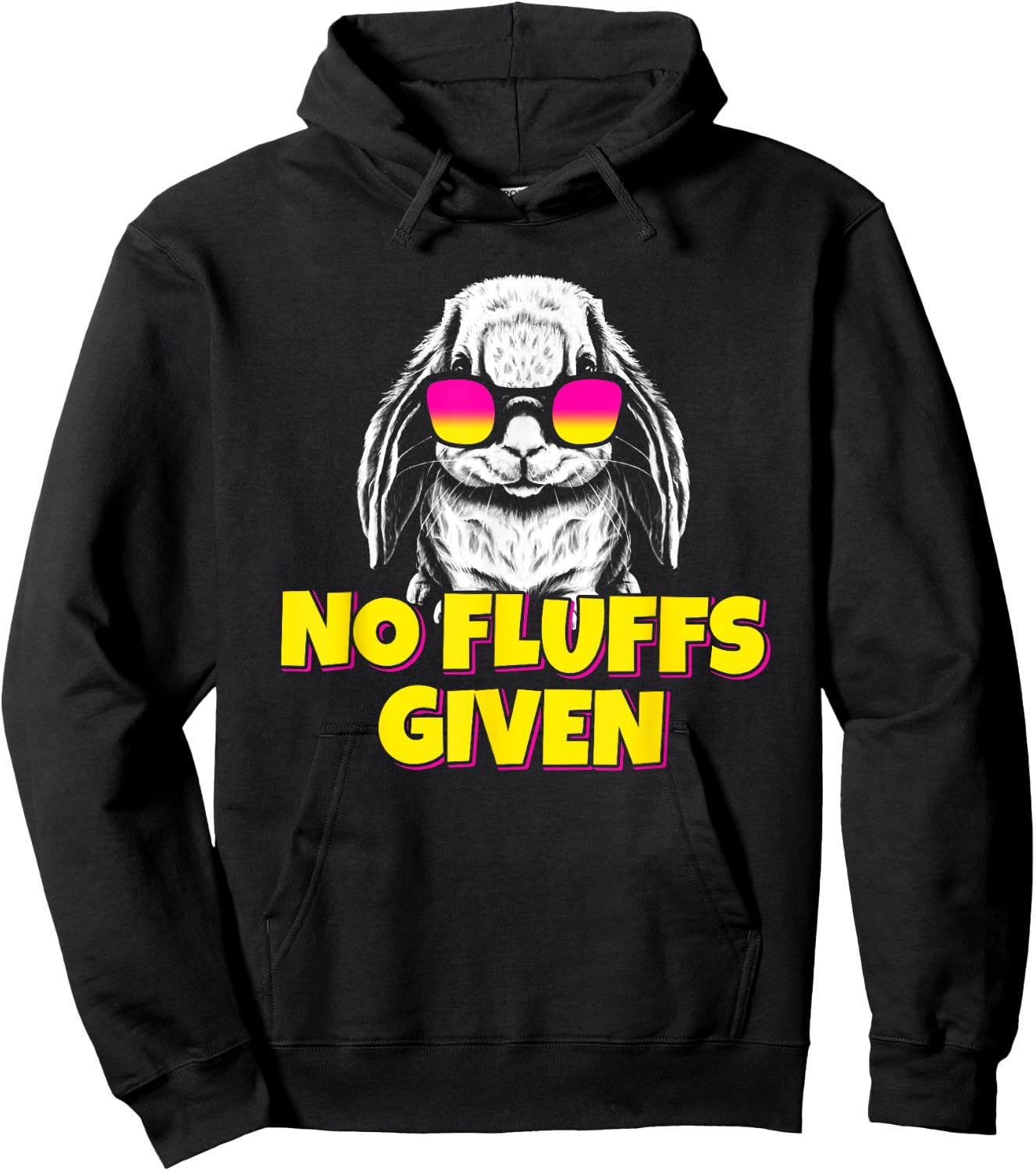 Holland Lop Bunny Hoodie - Hoodie | Black