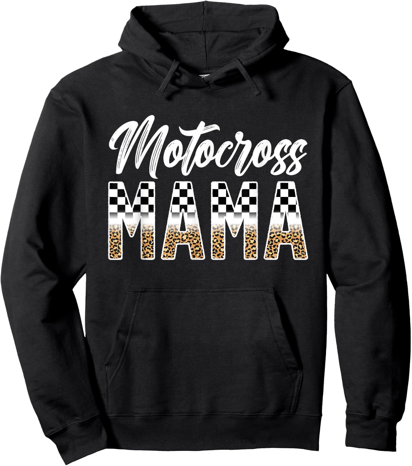 Motocross Mama Leopard Motocross Rider Mom Moto Mom Hoodie - Hoodie | Black