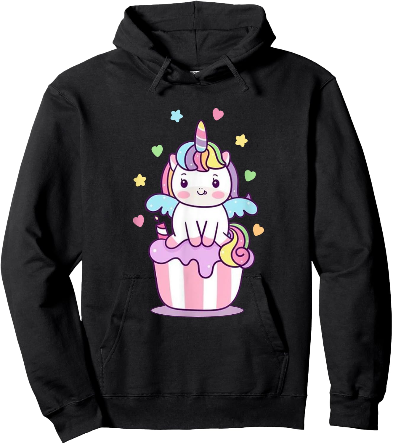 Funny Unicorn T Shirt Boys Girls Kids Rainbow Gifts Hoodie - Hoodie | Black