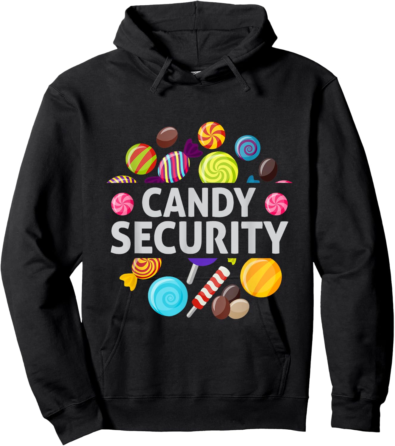 Candy Land Costumes Adult Candy Land Candy Security Hoodie - Hoodie | Black