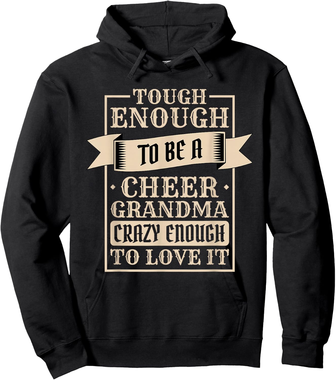 Cheer Grandma Design for Cheerleader Cheerleading Grandmom Hoodie - Hoodie | Black