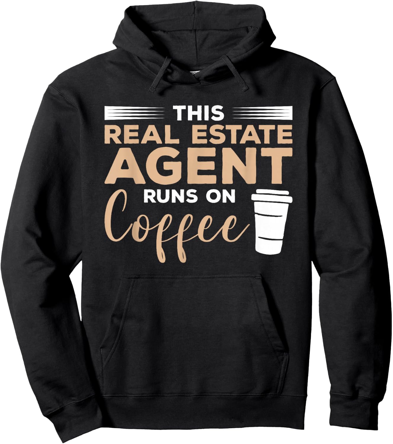 This Real Estate Agent Runs On Coffee Broker Realtor Hoodie - Hoodie | Black