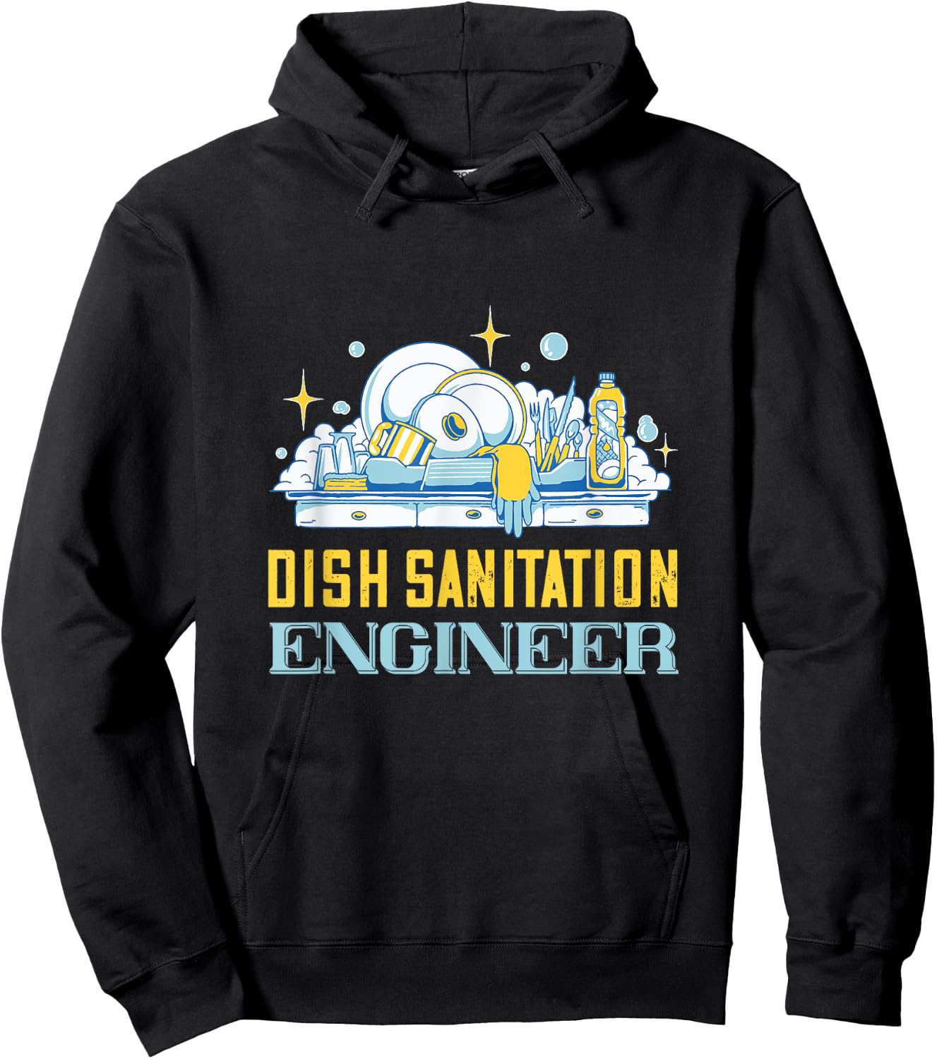 Dishwasher Dish Sanitation Engineer Dish Washing Dishwashing Hoodie - Hoodie | Black