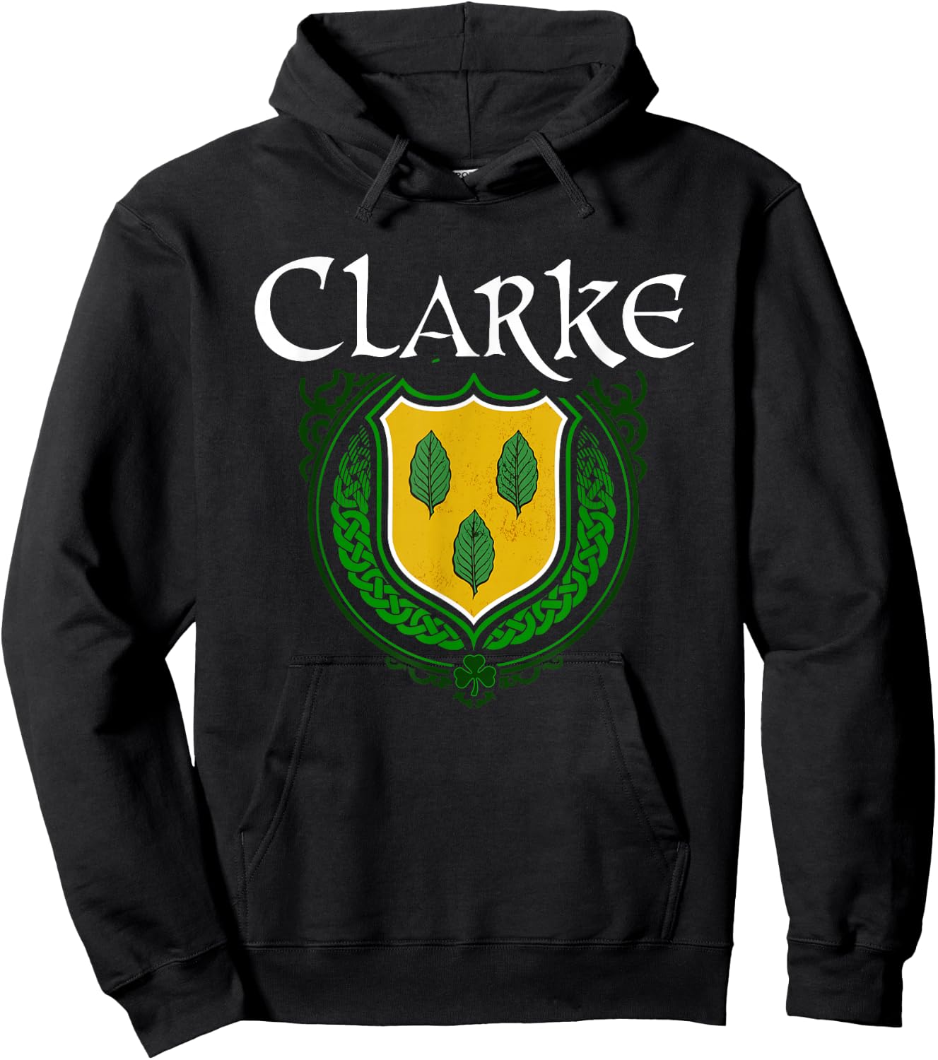Clarke Surname Irish Clan Tartan Badge Ireland Hoodie - Hoodie | Black