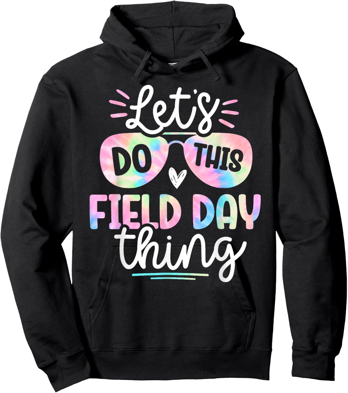 School Field Day Tie Dye Field Day teachers Kids Hoodie - Hoodie | Black
