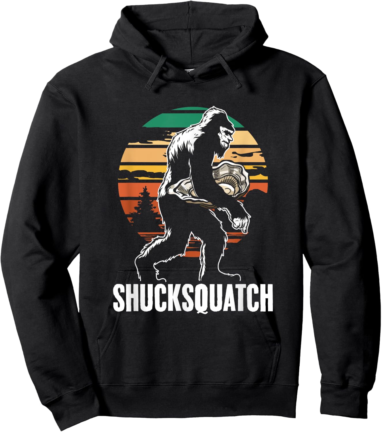 Shucksquatch Oyster Shucker Sasquatch Shuck Oyster Shucking Hoodie - Hoodie | Black