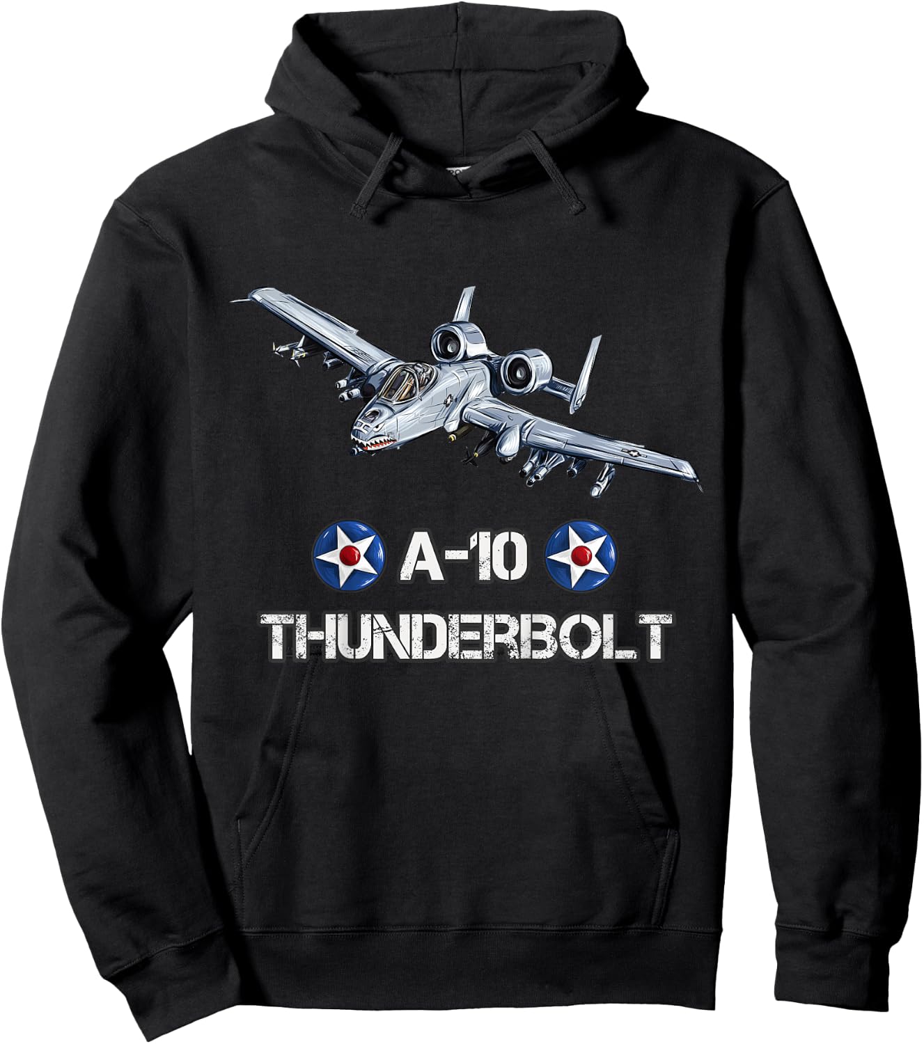 A-10 Warthog Military Aviation A-10 Thunderbolt Hoodie - Hoodie | Black