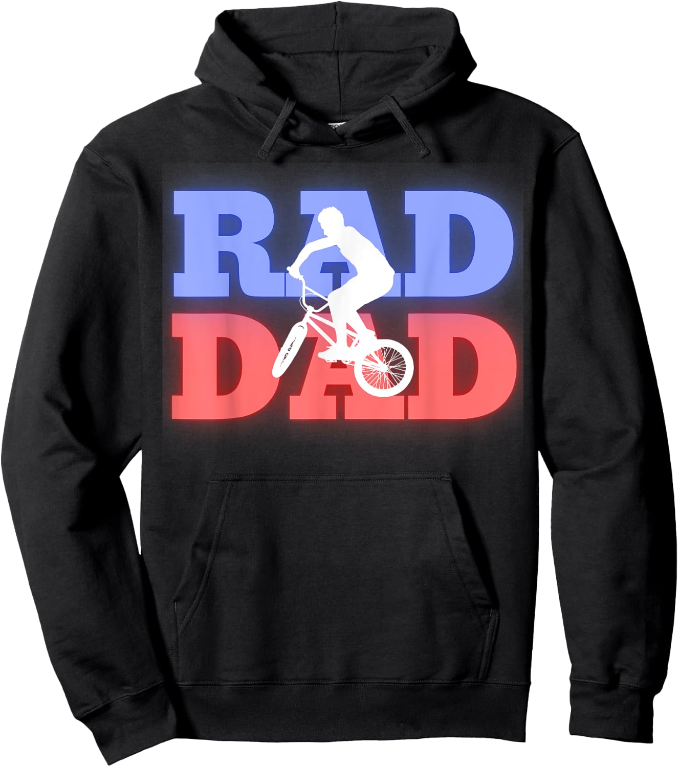 80's Style BMX Rad Dad Hoodie - Hoodie | Black