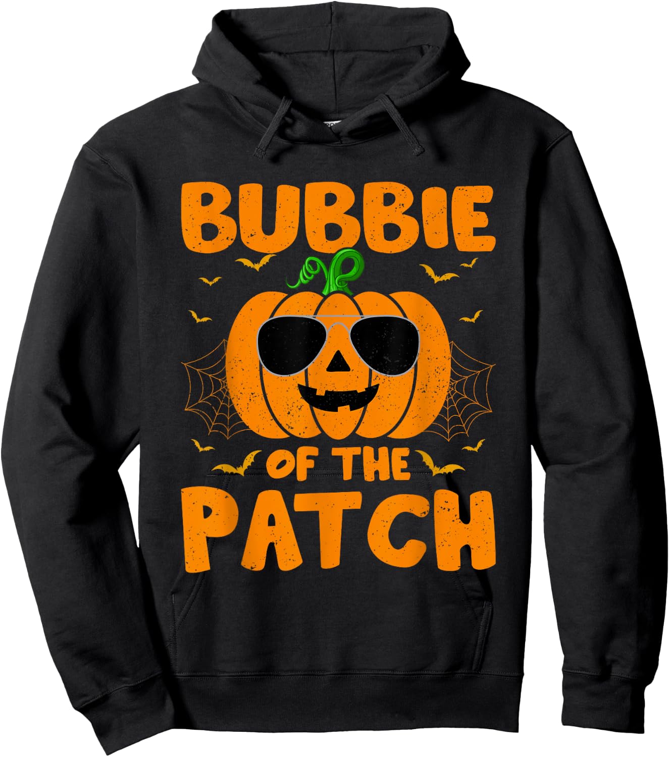 Pumpkin Bubbie Of The Patch Family Group Costume Halloween Hoodie - Hoodie | Black