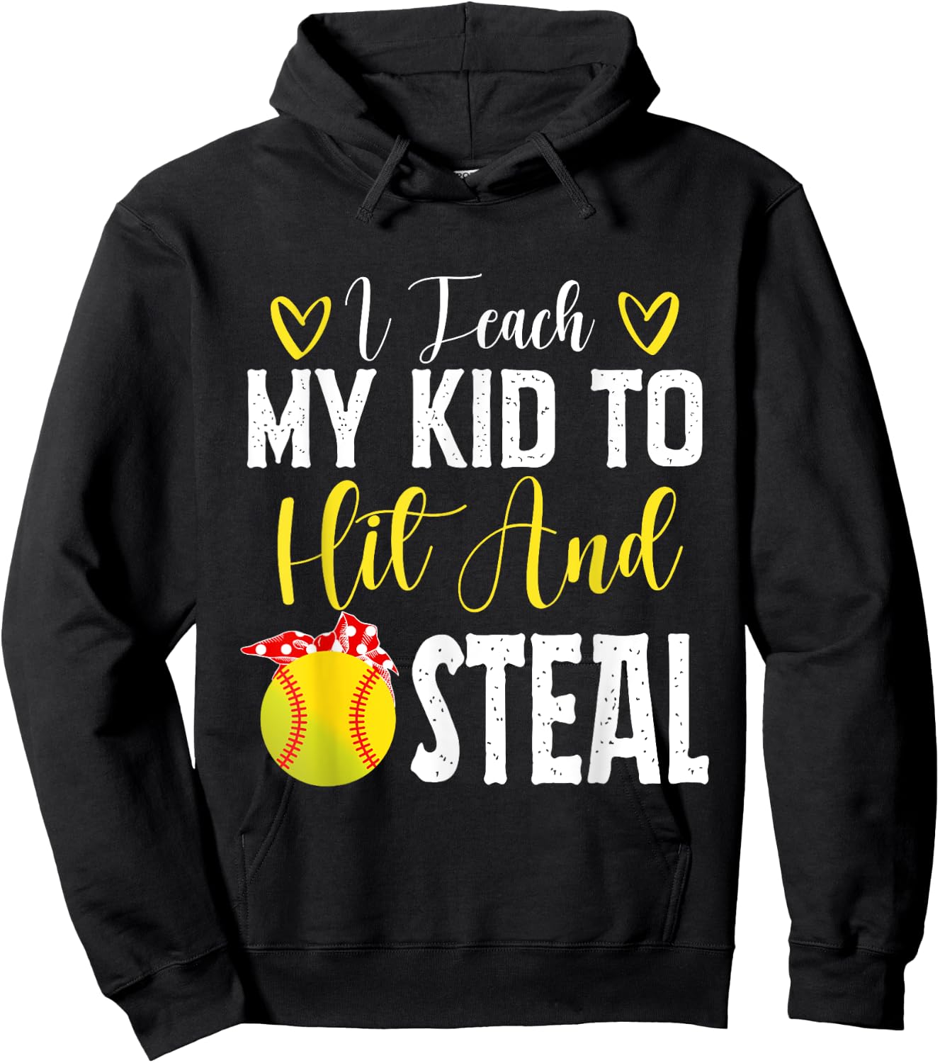 I Teach My Kids To Hit and Steal Hoodie - Hoodie | Black