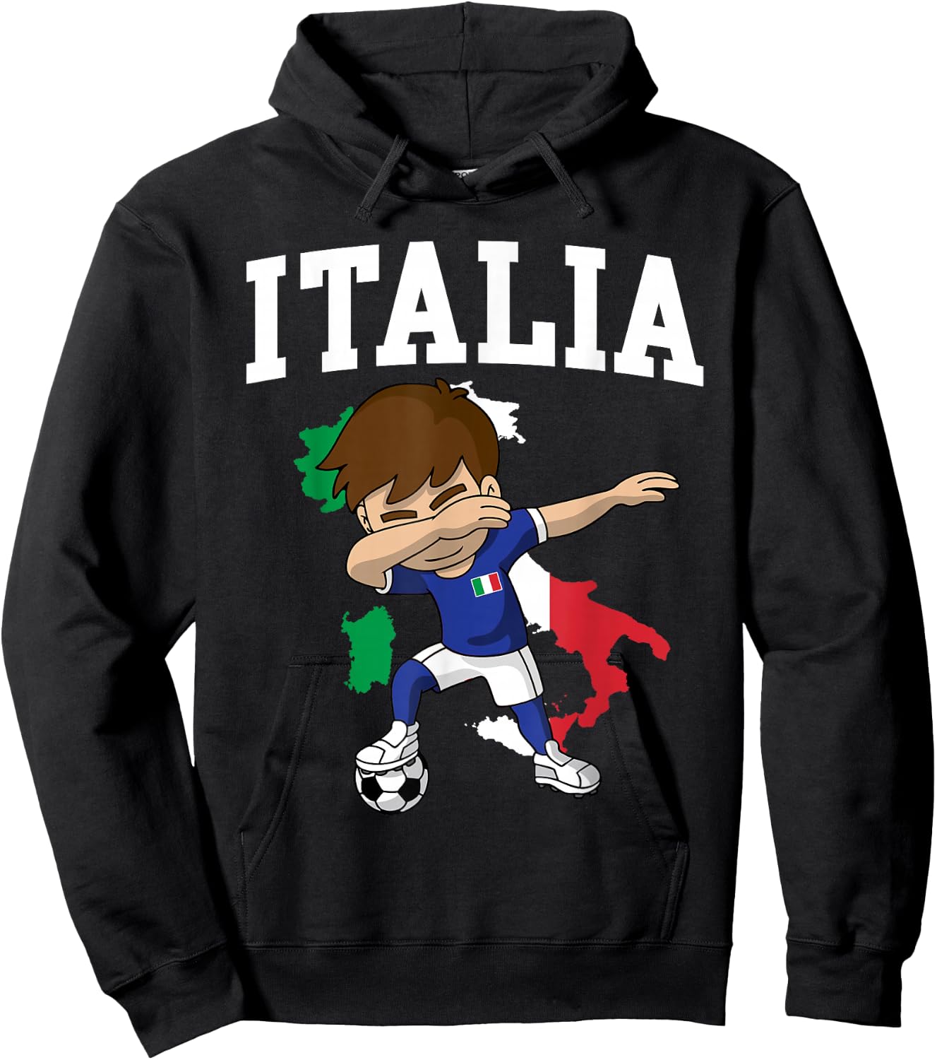 Italia Soccer Boy Italian Italy Flag Map Sports Team Coach Hoodie - Hoodie | Black