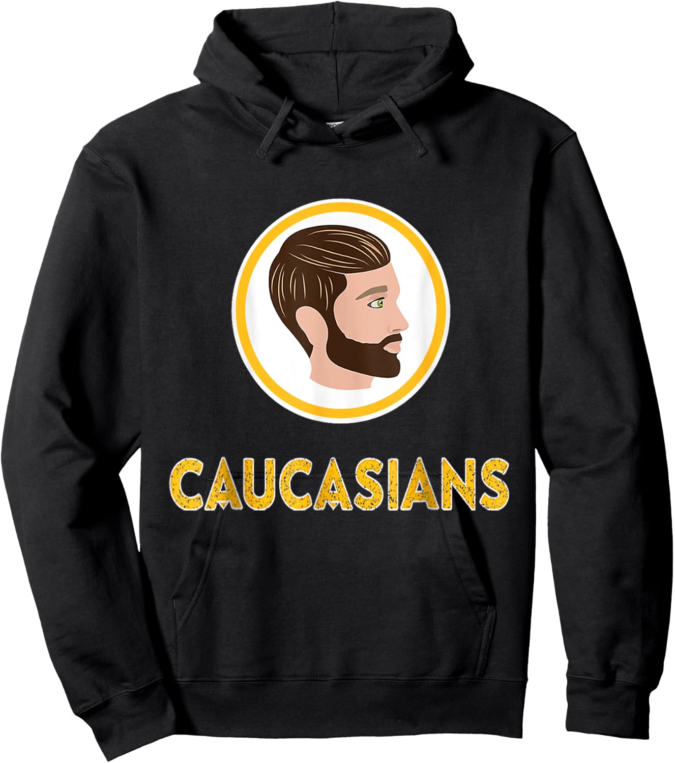 Caucasians Funny Vintage Caucasians Pride Hoodie - Hoodie | Black
