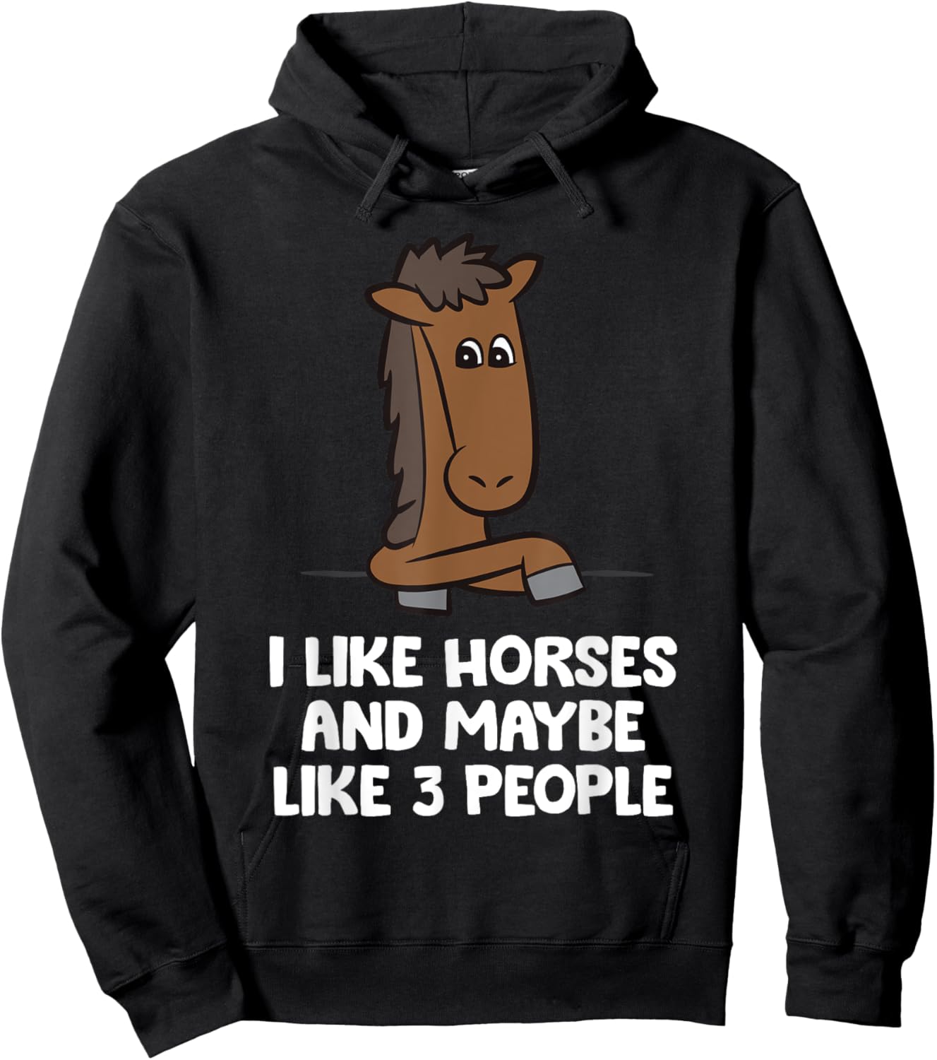 I Like Horses And Maybe Like 3 People Hoodie - Hoodie | Black