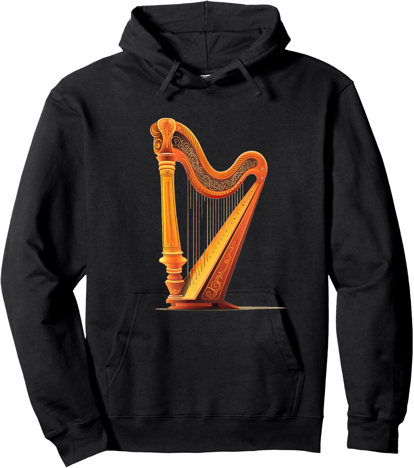 Beautiful Harp Instrument Costume Hoodie - Hoodie | Black