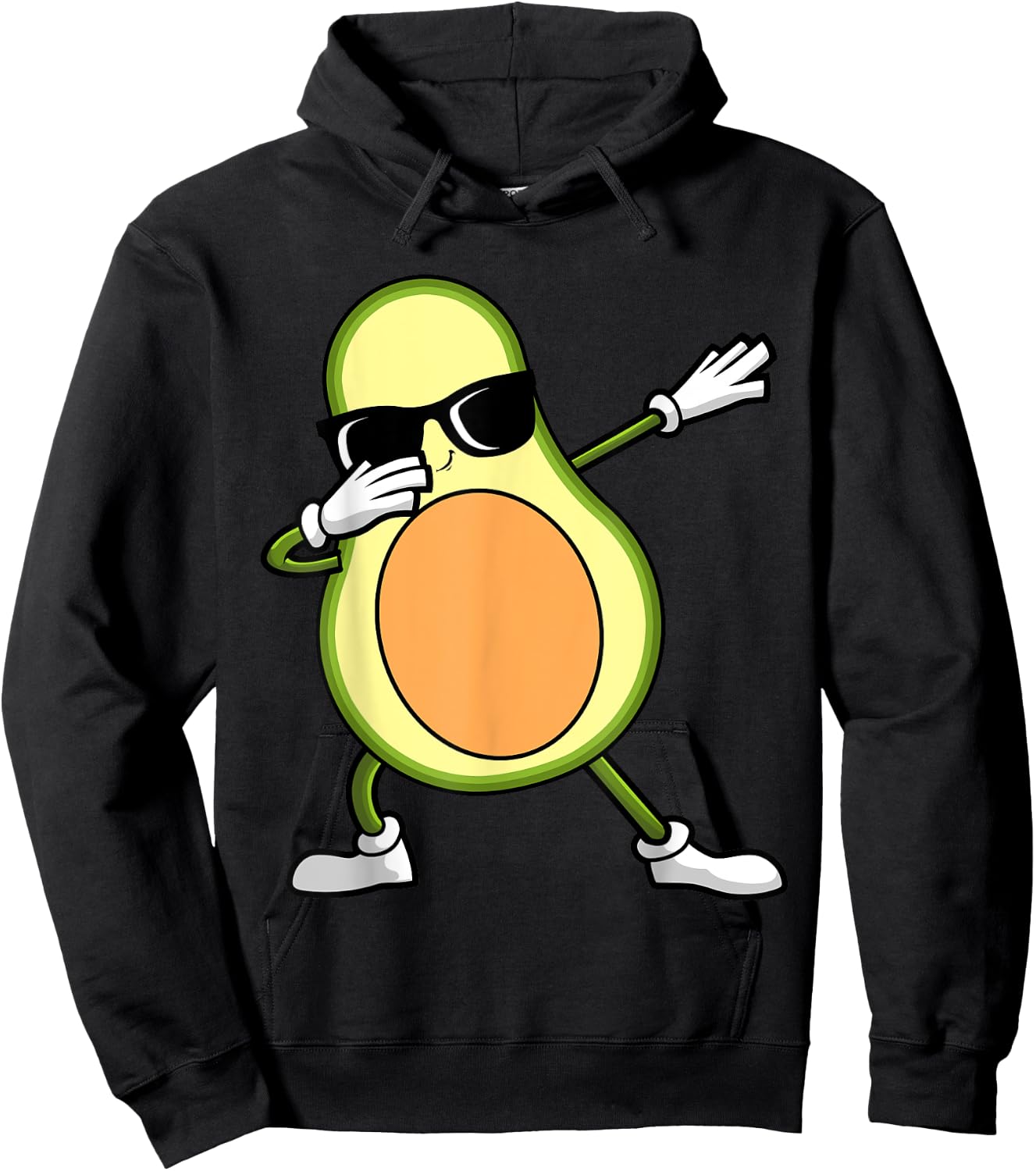 Funny Avocado Design Women Kids Guacamole Lover Hoodie - Hoodie | Black