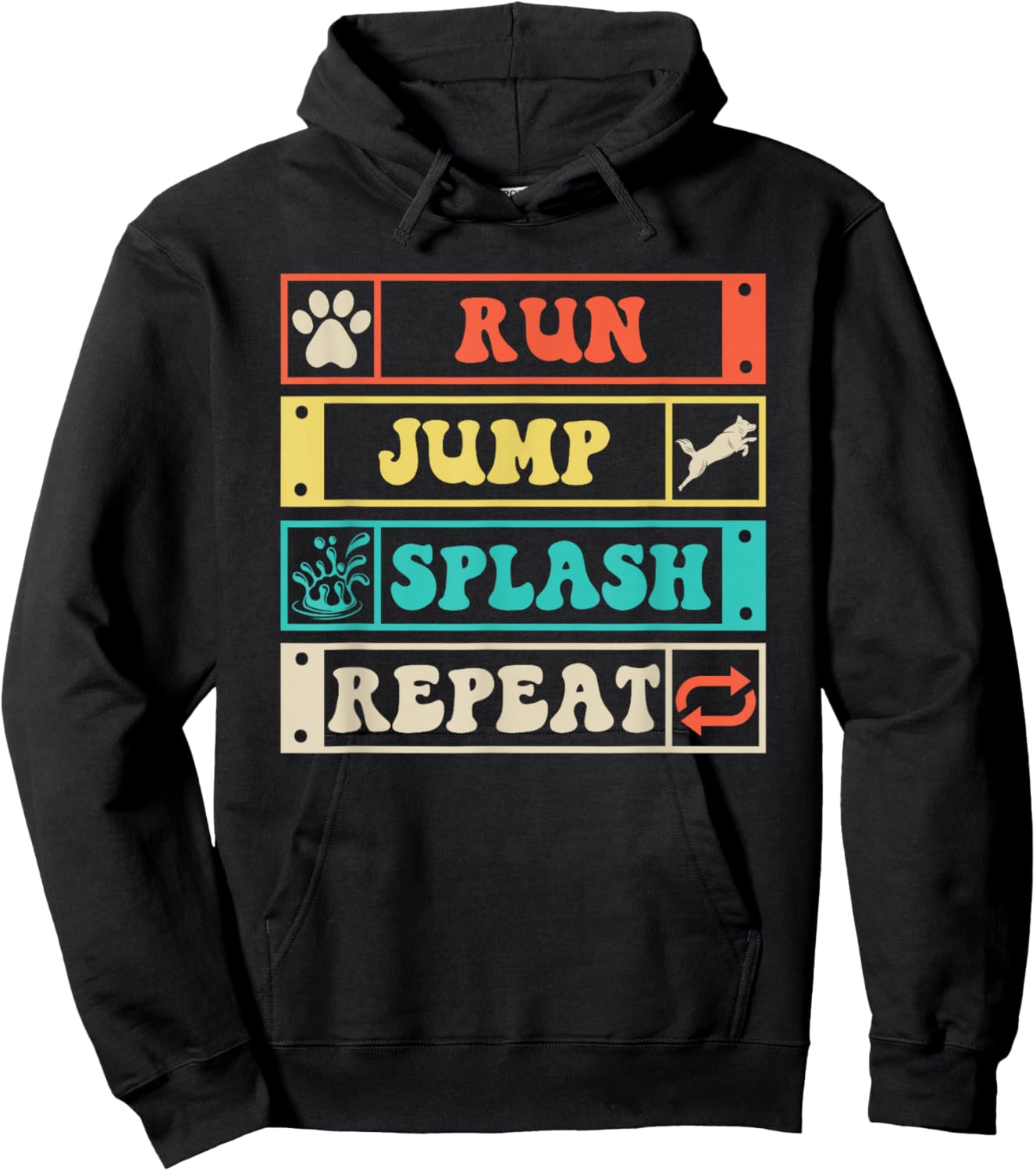 Dog Dock Jumping Dock Diving Dogs Hoodie - Hoodie | Black