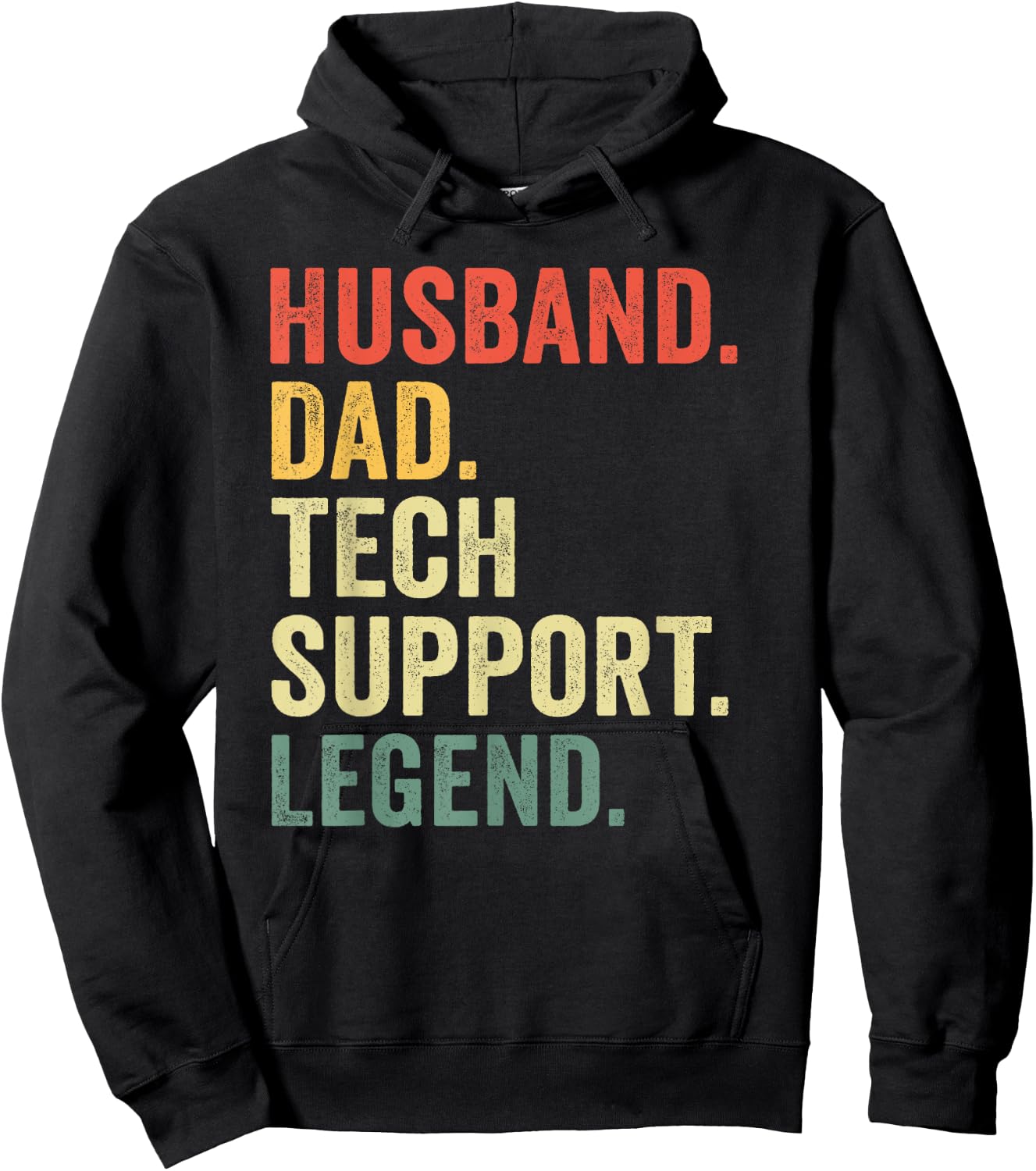 funny Husband Dad Tech Support Legend design For Dad Husband Hoodie - Hoodie | Black