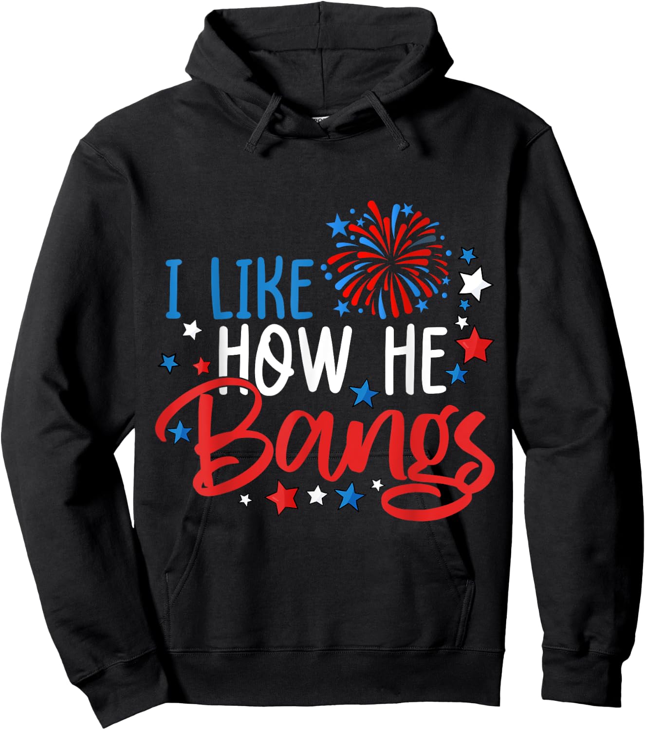 4th Of July I Like How He Bangs Fireworks Funny Couple Hoodie - Hoodie | Black