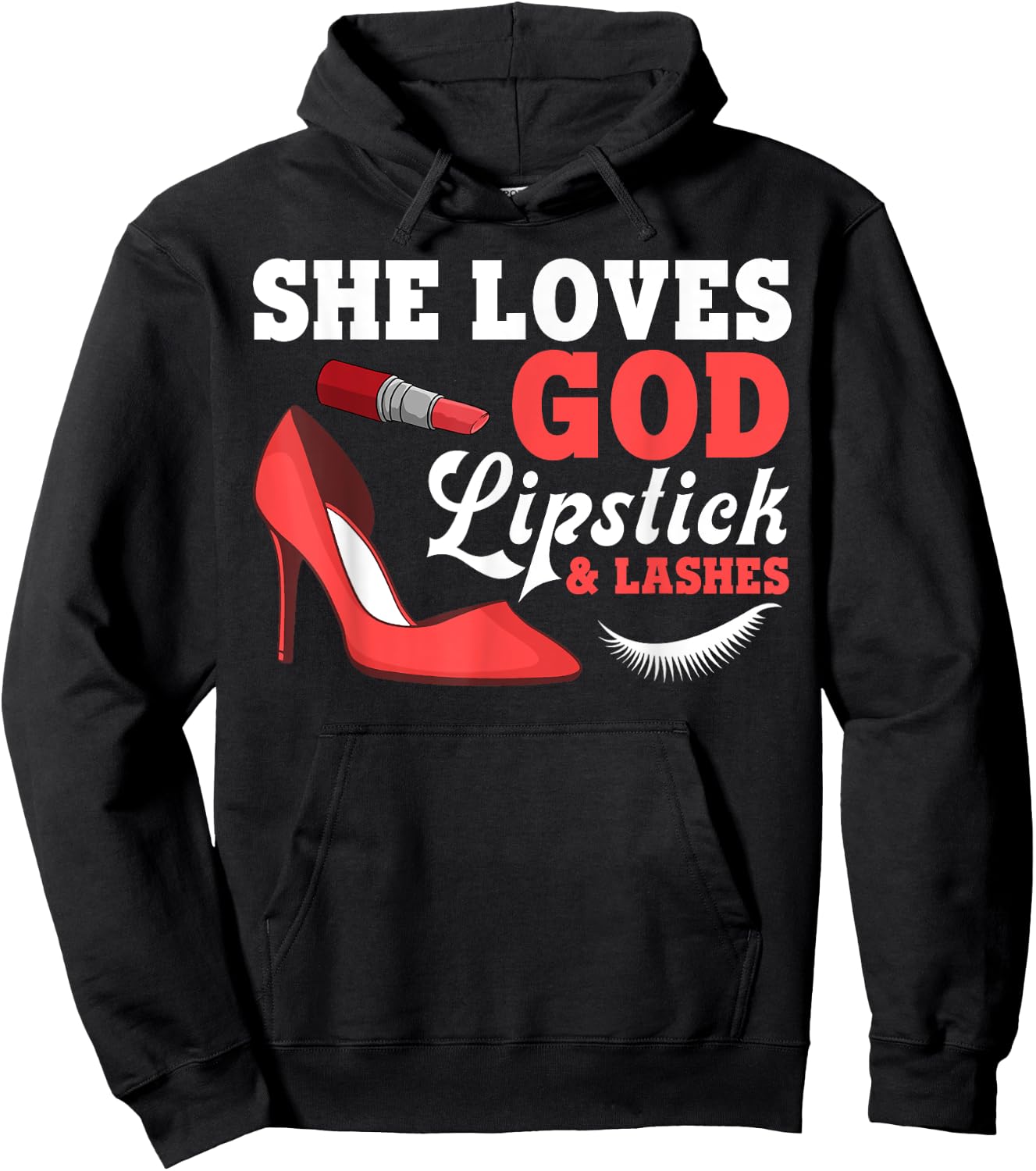 Funny Lipstick Art Girls Lipstick Makeup Artist Hoodie - Hoodie | Black