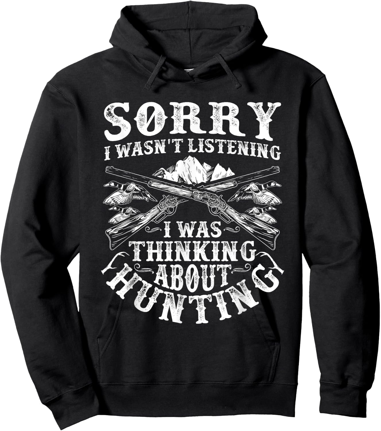 Funny Hunting Lover Graphic and Men Duck Hunters Hoodie - Hoodie | Black