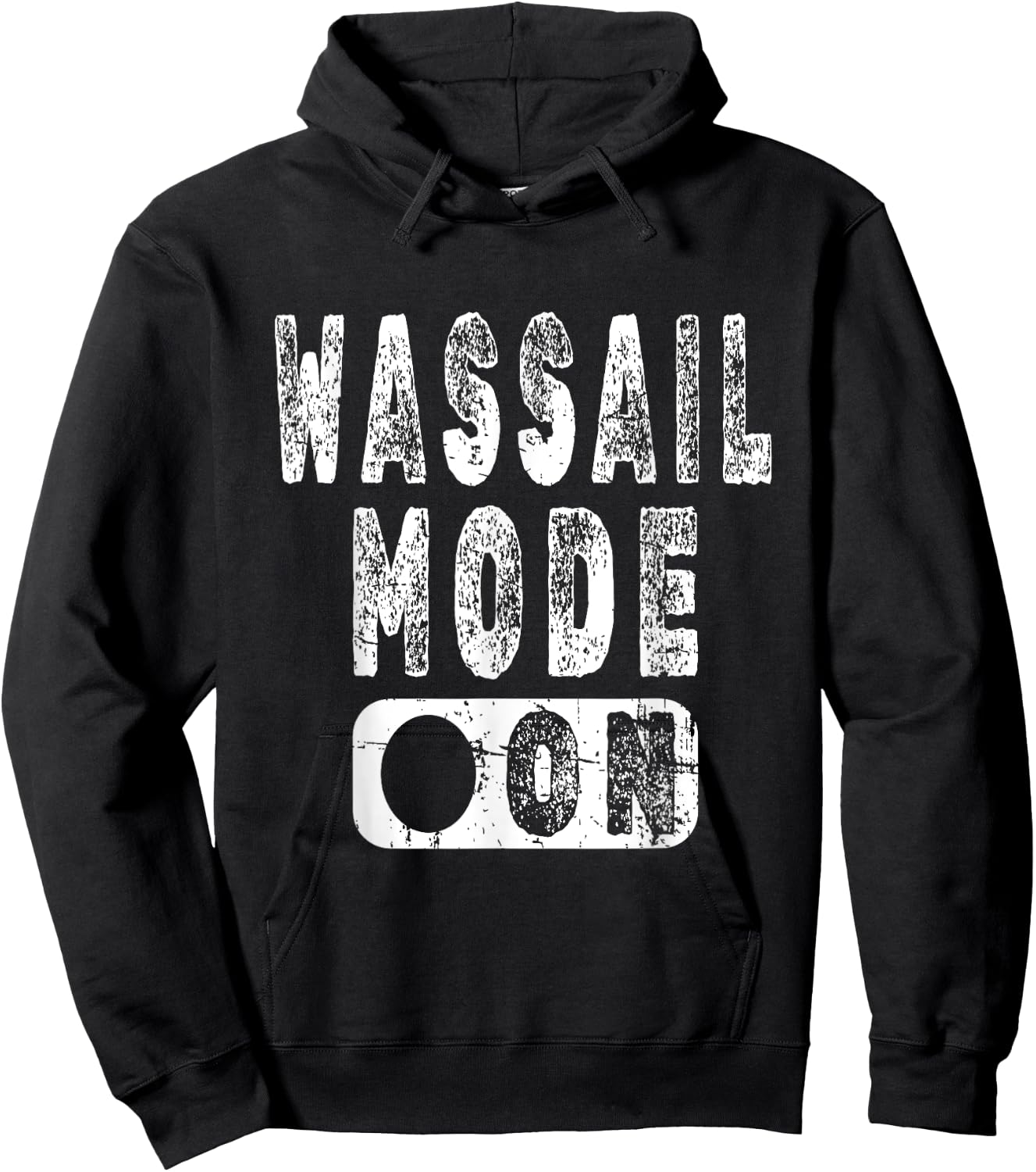 Wassail Mode On - Fun Christmas Holiday Apple Cider Hoodie - Hoodie | Black