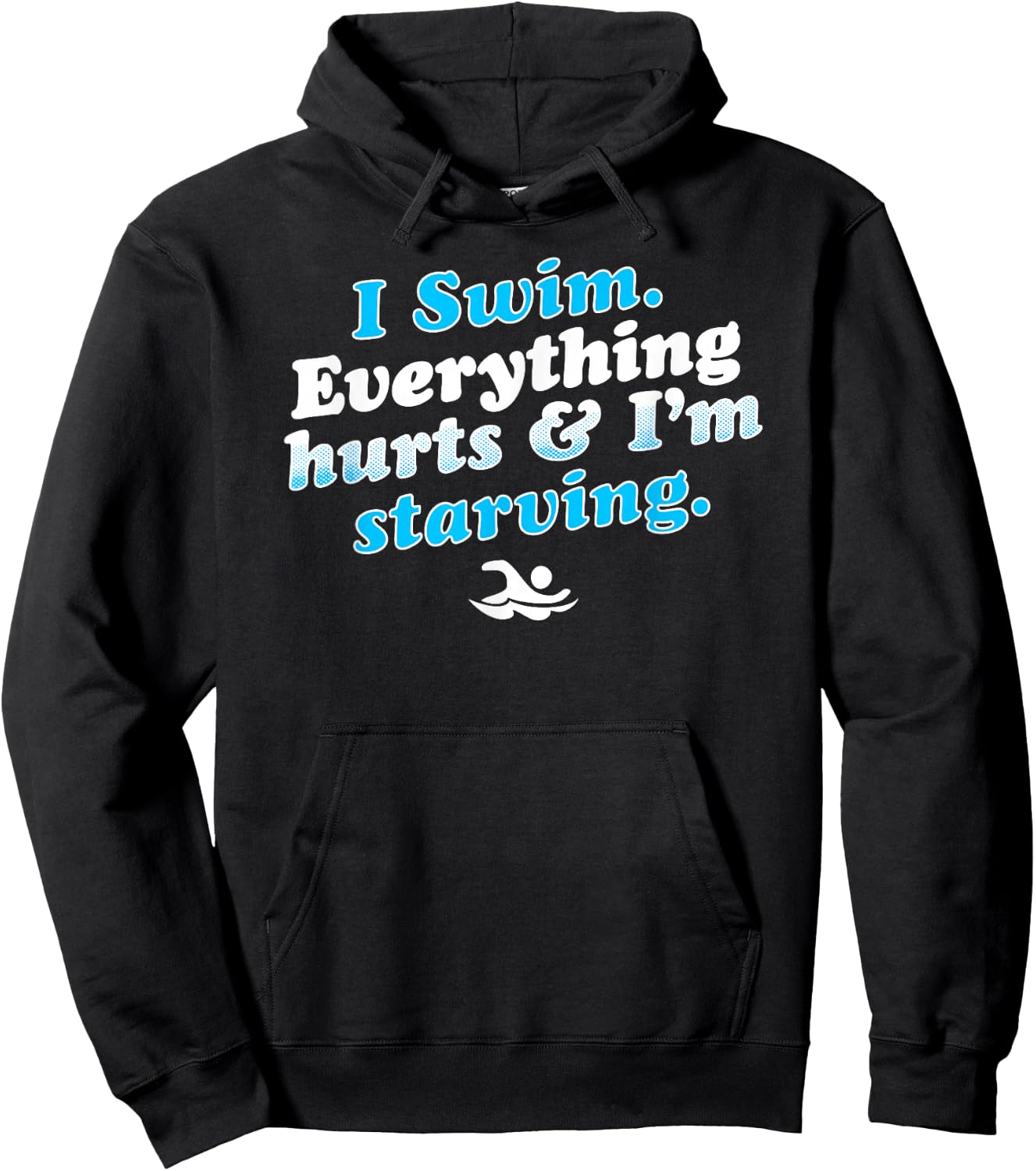 I Swim Funny Swimmer Quote Hoodie - Hoodie | Black