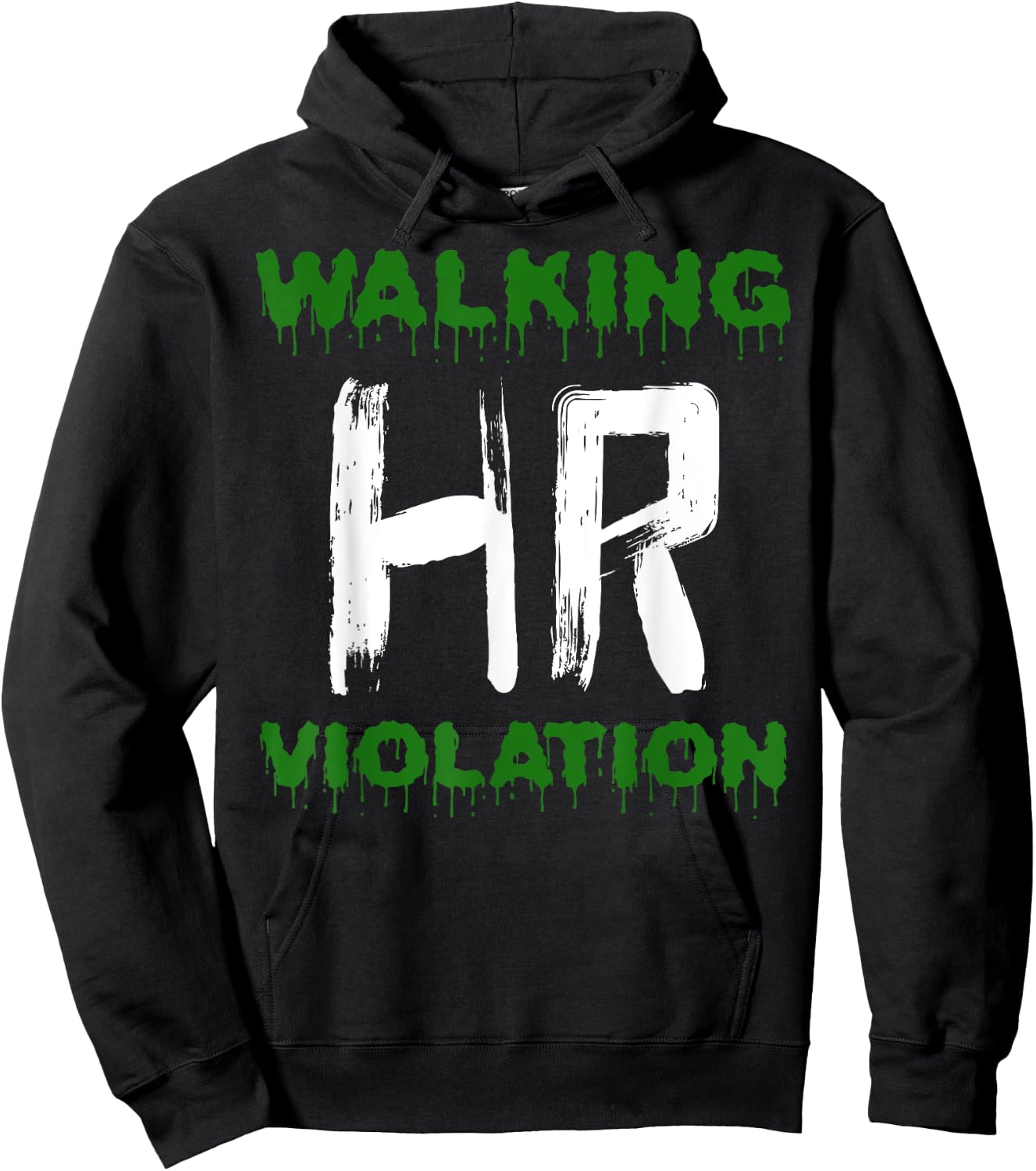 Walking HR Violation Nightmare Funny Office Halloween Outfit Hoodie - Hoodie | Black