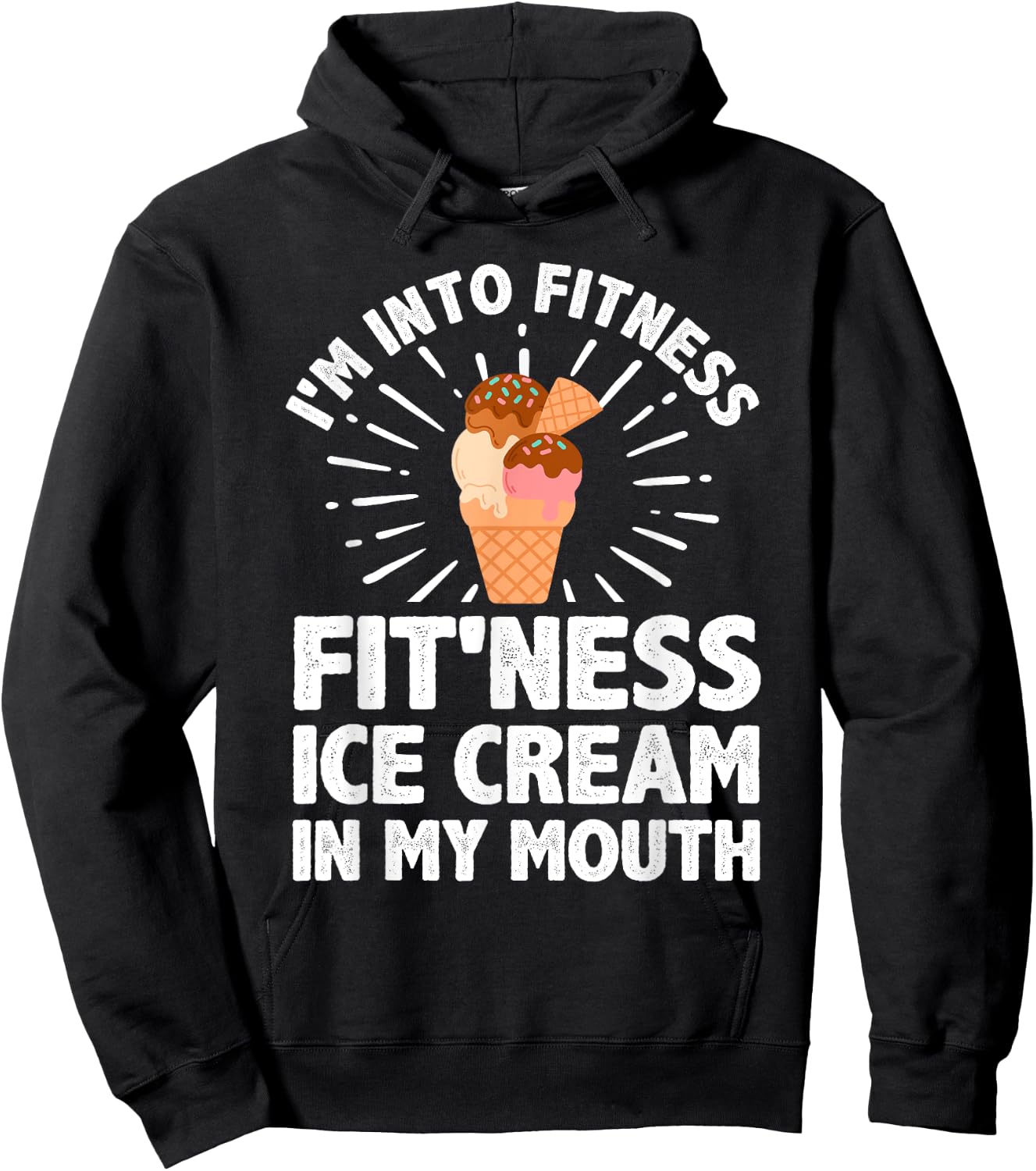 Cool Ice Cream Women Ice Cream Cone Lover Dessert Hoodie - Hoodie | Black
