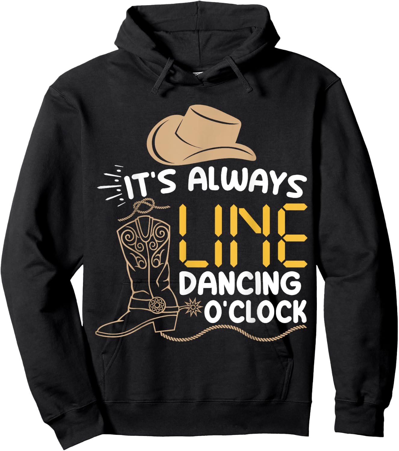 Line Dancing Funny Line Dance Hoodie - Hoodie | Black