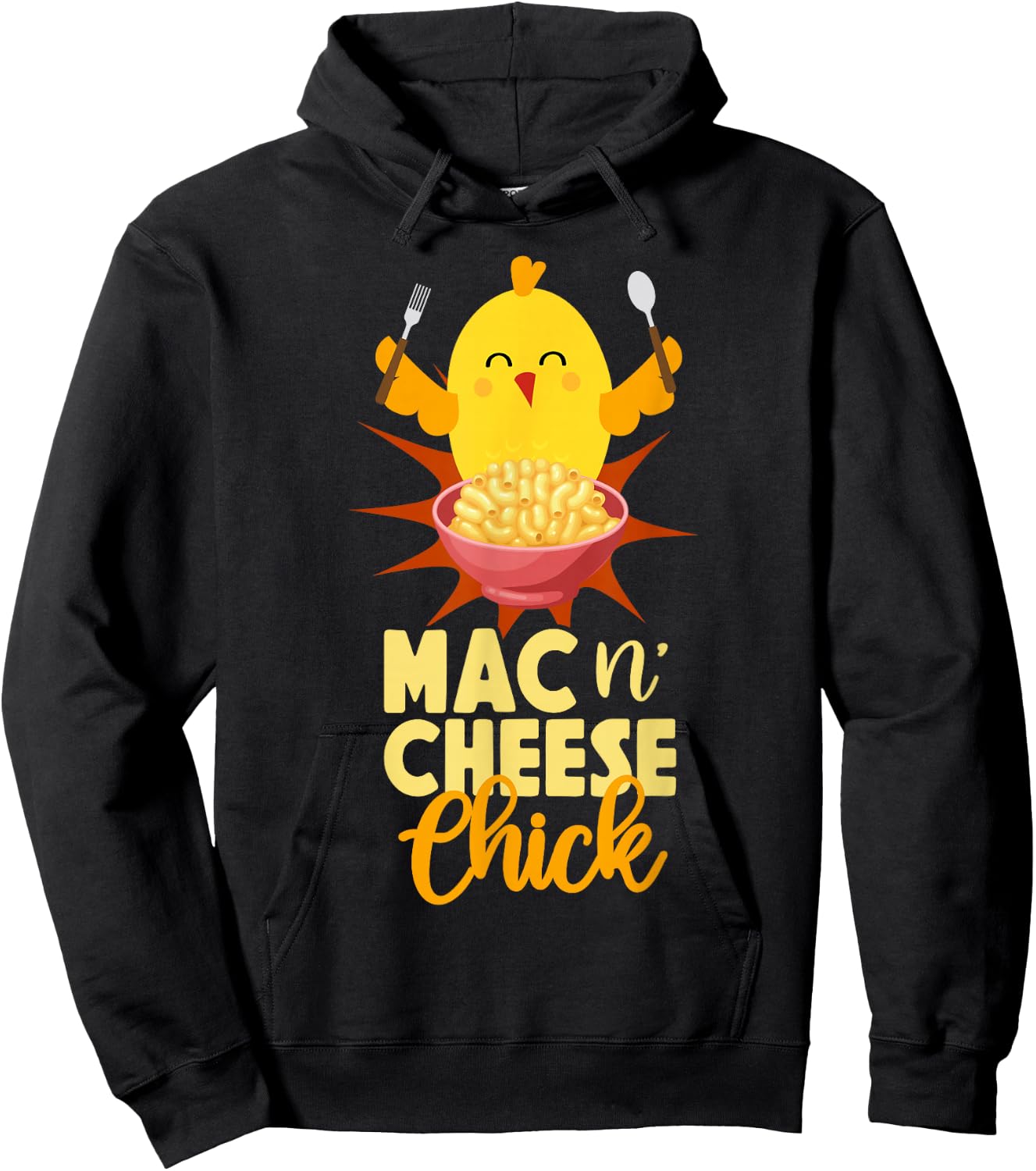 Mac And Cheese Chicken Girl Mac N' Cheese Chick Hoodie - Hoodie | Black