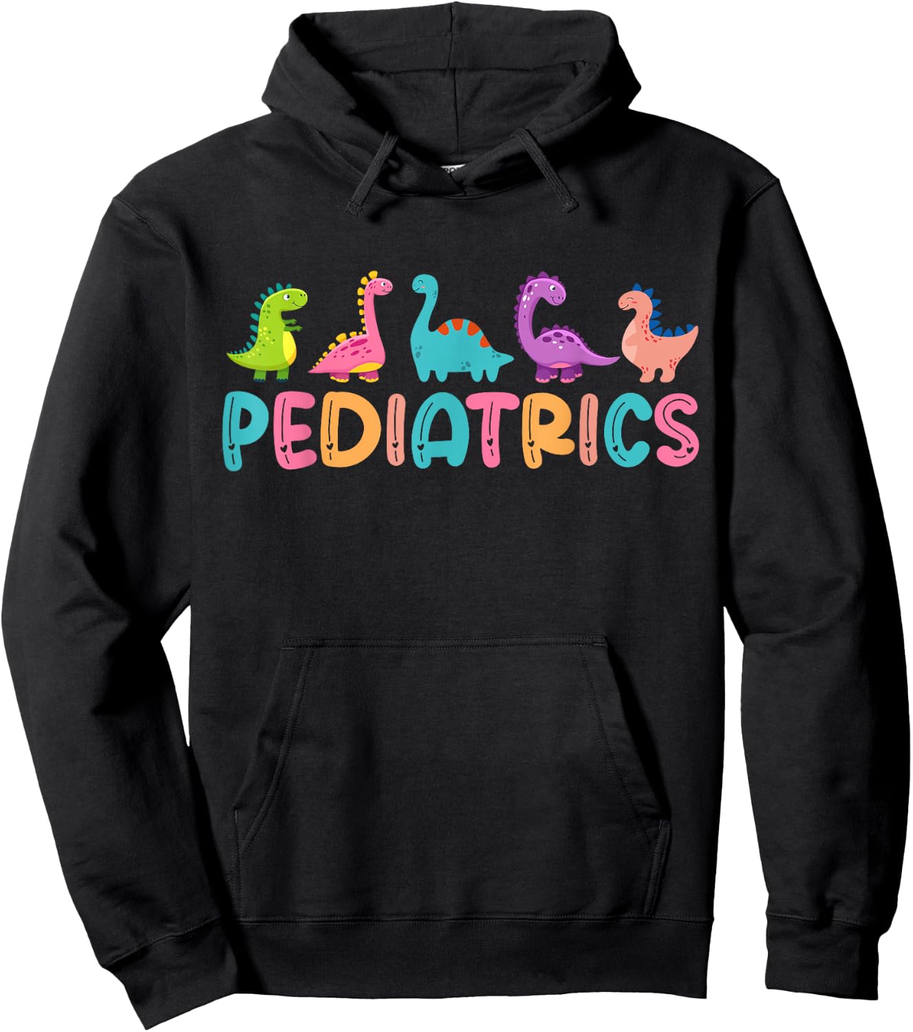 Pediatrics Dinosaurs Peds Nurse Crew Appreciation Pediatric Hoodie - Hoodie | Black