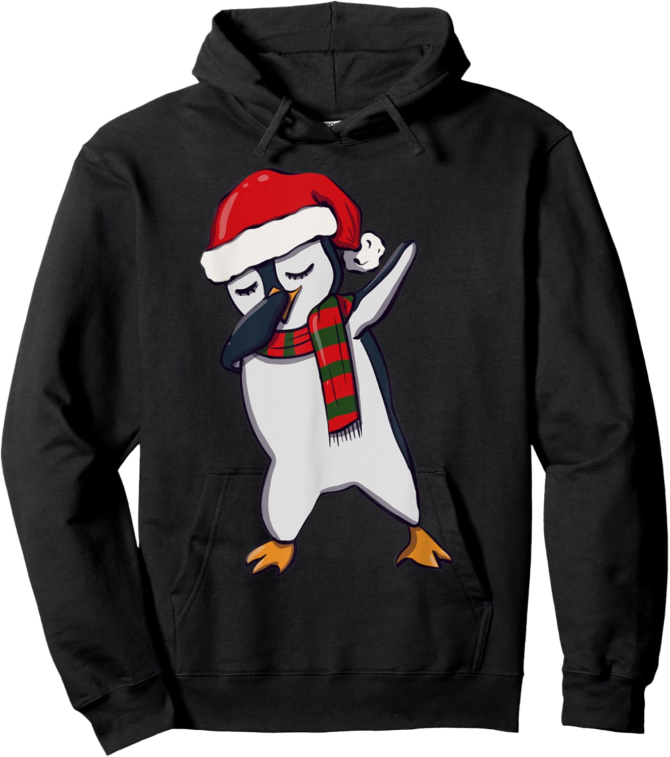 Kids Dabbing Dab Penguin Man Xmas Girls Boys Christmas Hoodie - Hoodie | Black